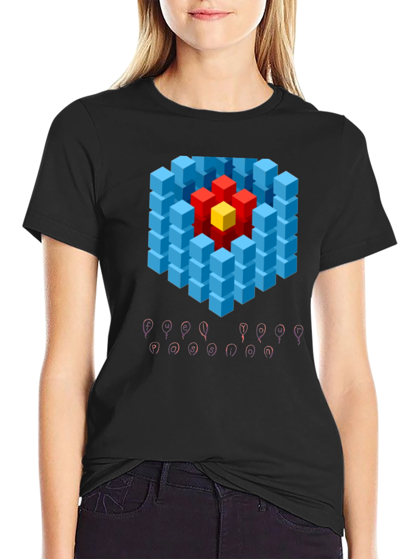 Geometric Illusion Graphic Tee - Modern Art T-Shirt