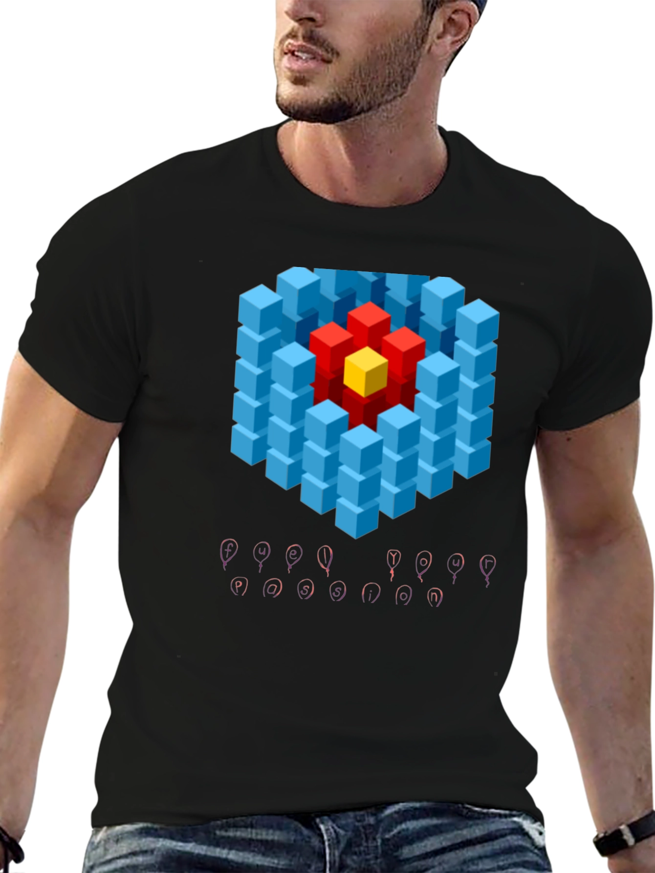 Geometric Illusion Graphic Tee - Modern Art T-Shirt