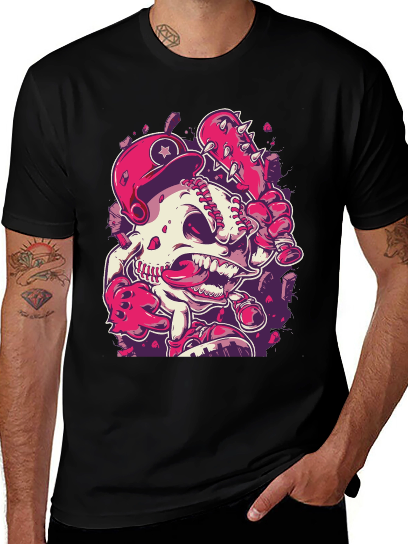 Baseball Skeleton Mario T-Shirt