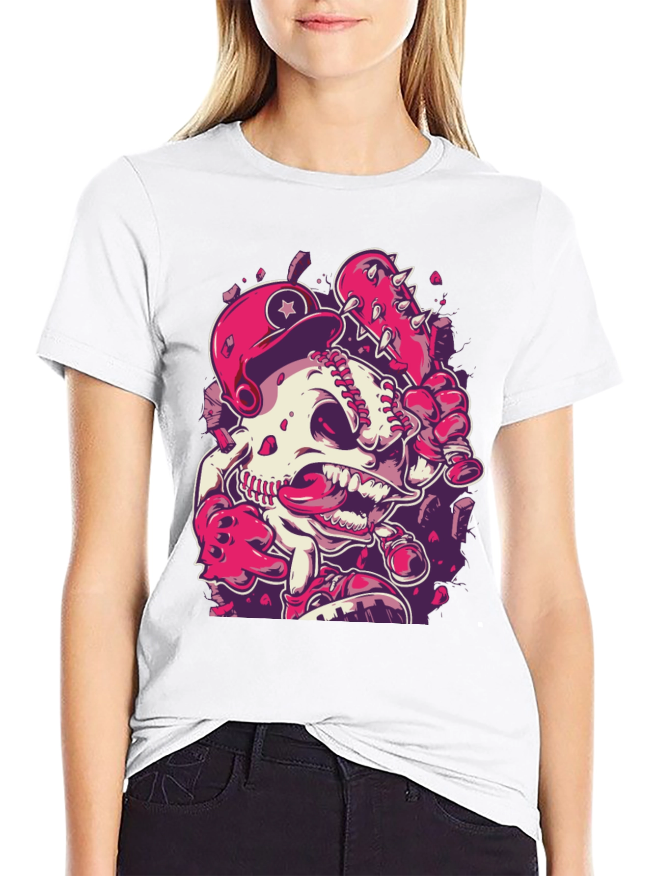 Baseball Skeleton Mario T-Shirt
