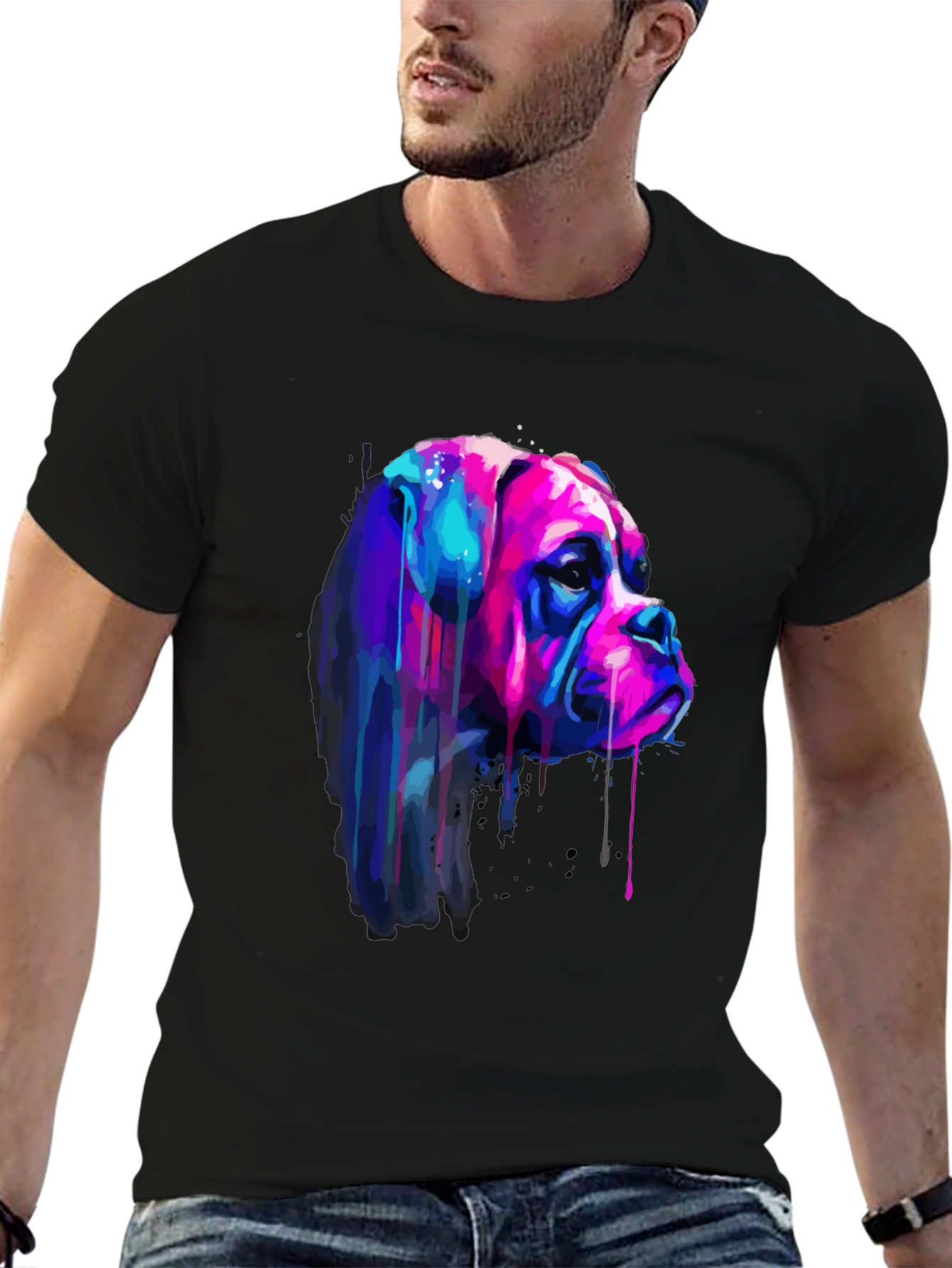 Abstract Dog Art Print T-Shirt