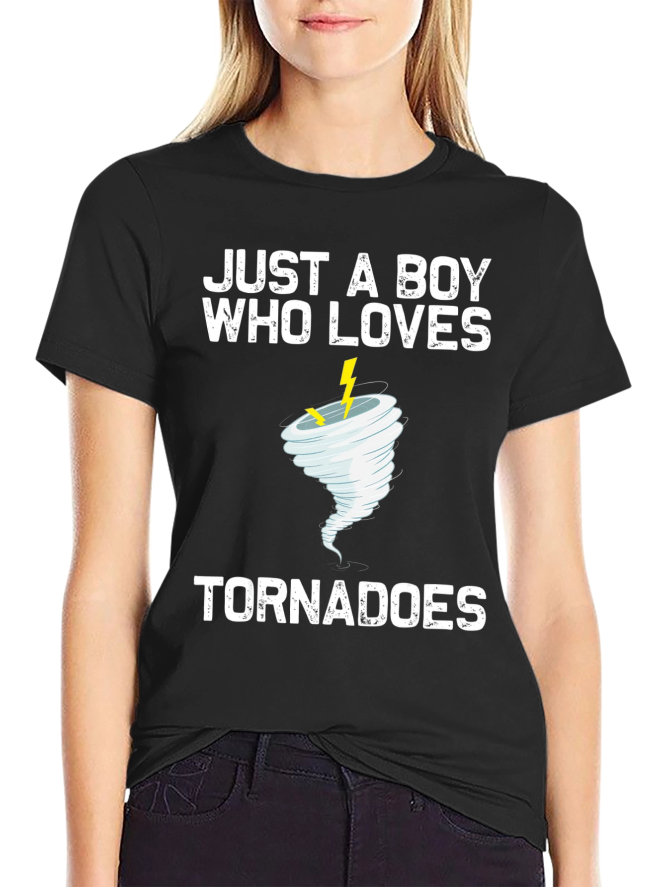 Just A Boy Who Loves Tornadoes Graphic T-Shirt