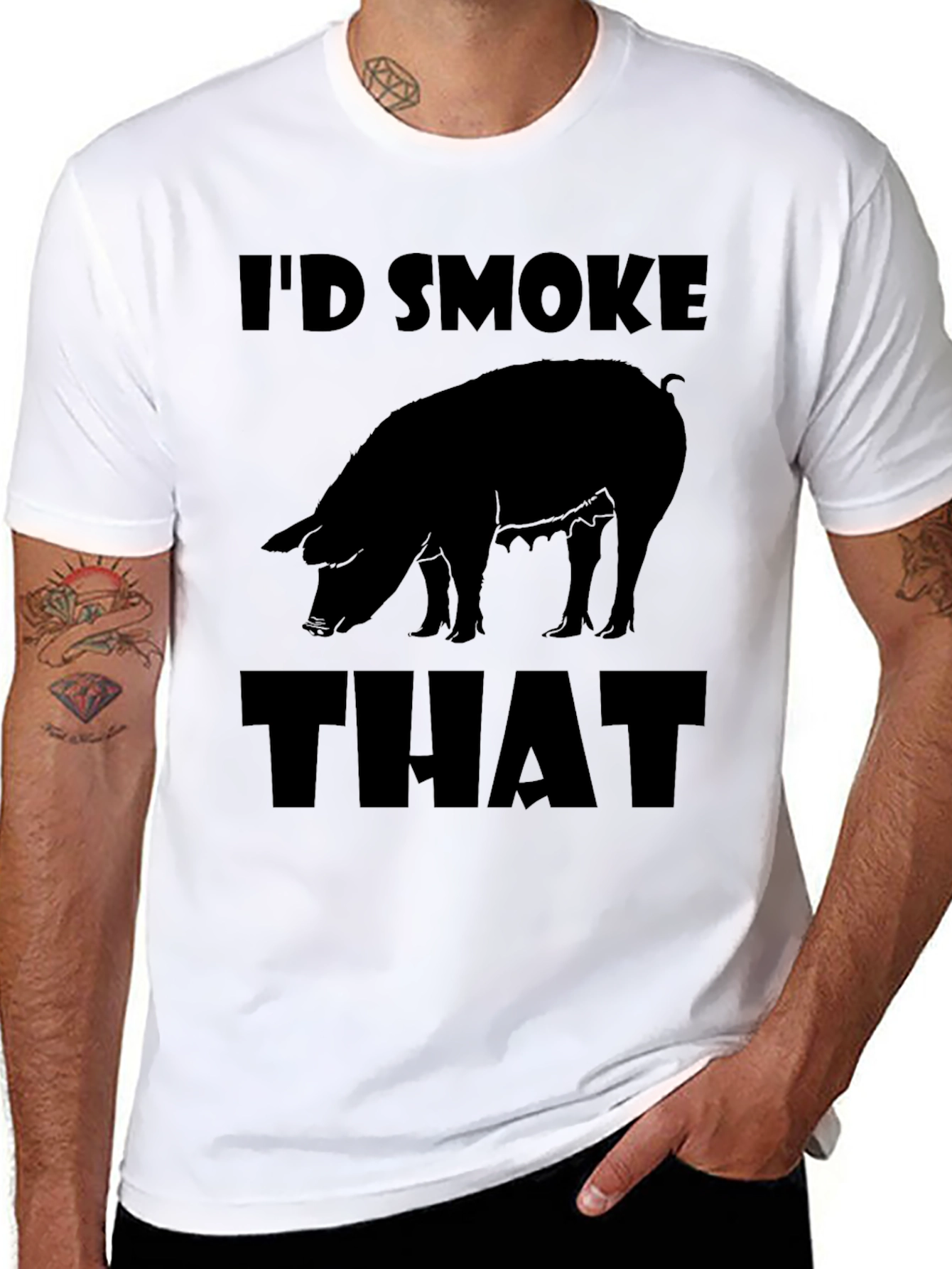 Id Smoke That Pig T-Shirt - BBQ Lover Tee