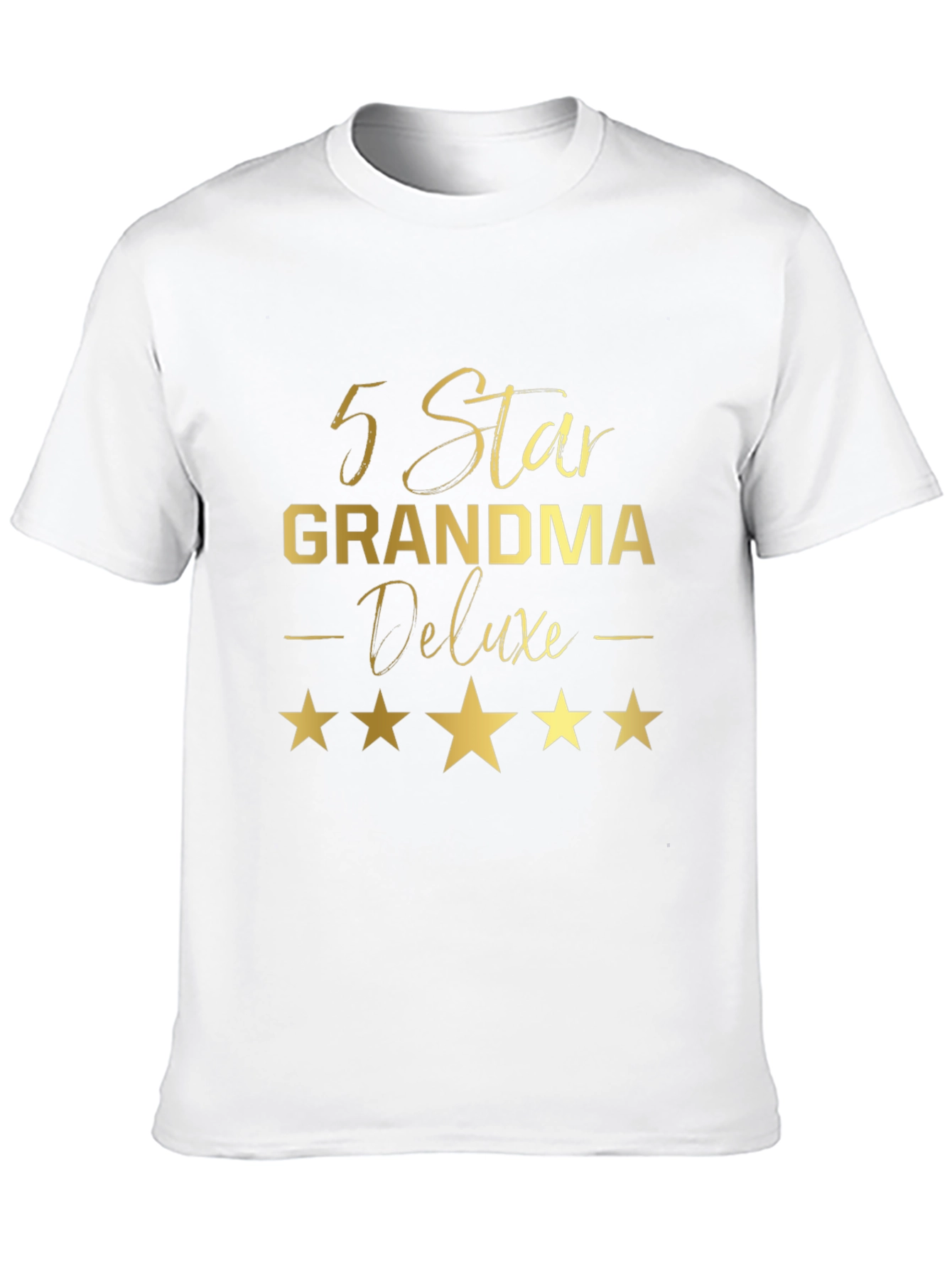 5 Star Grandma Deluxe Black T-Shirt