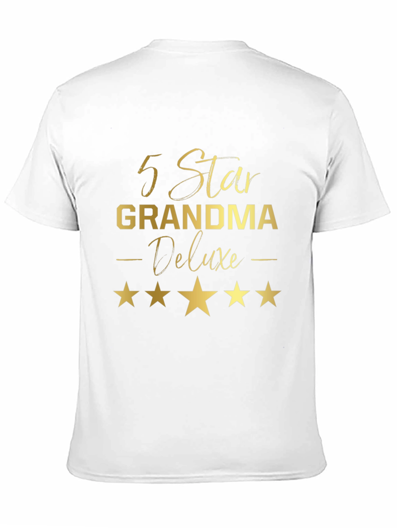 5 Star Grandma Deluxe Black T-Shirt