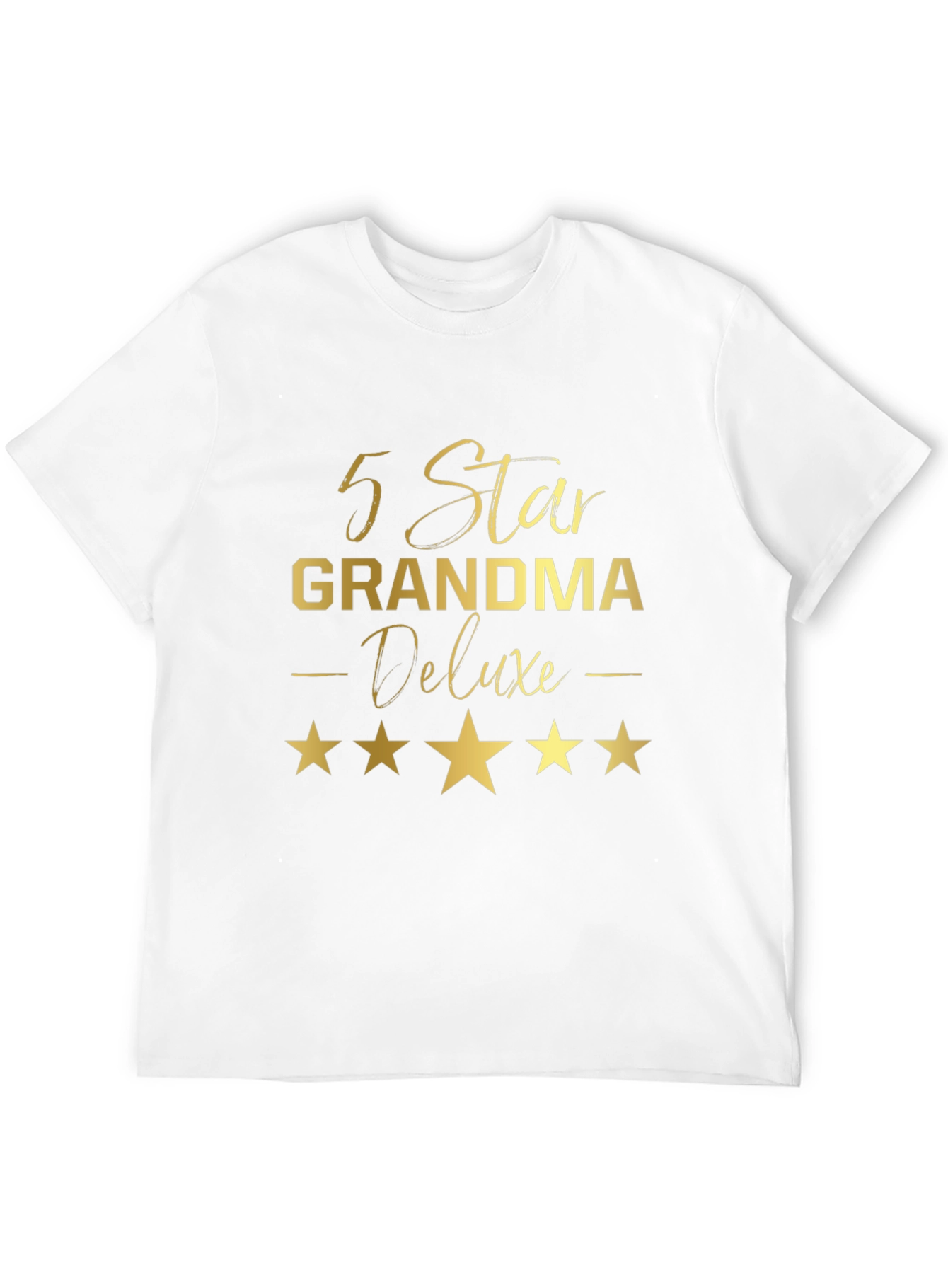 5 Star Grandma Deluxe Black T-Shirt