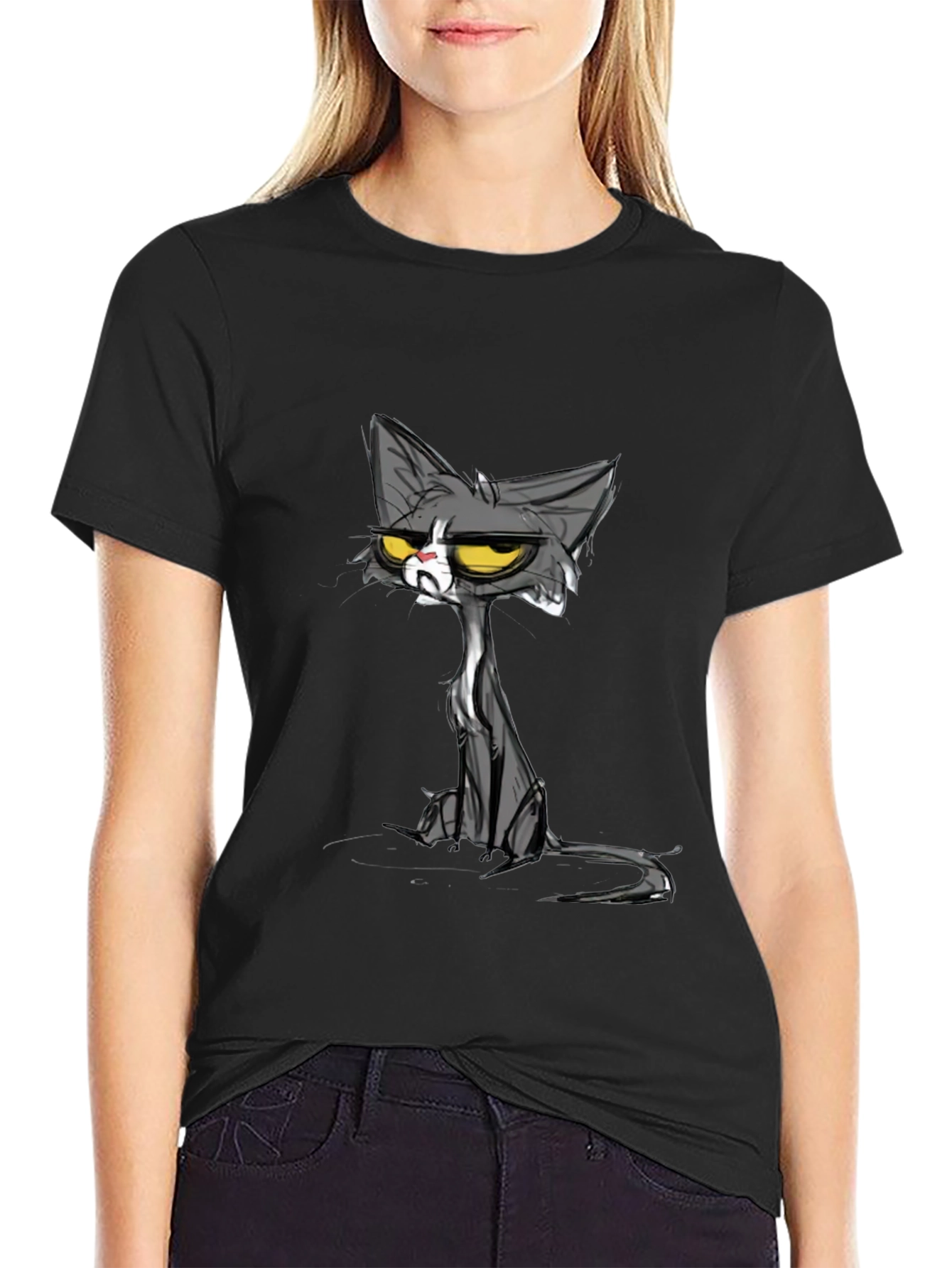 Grumpy Cat Black Graphic Tee