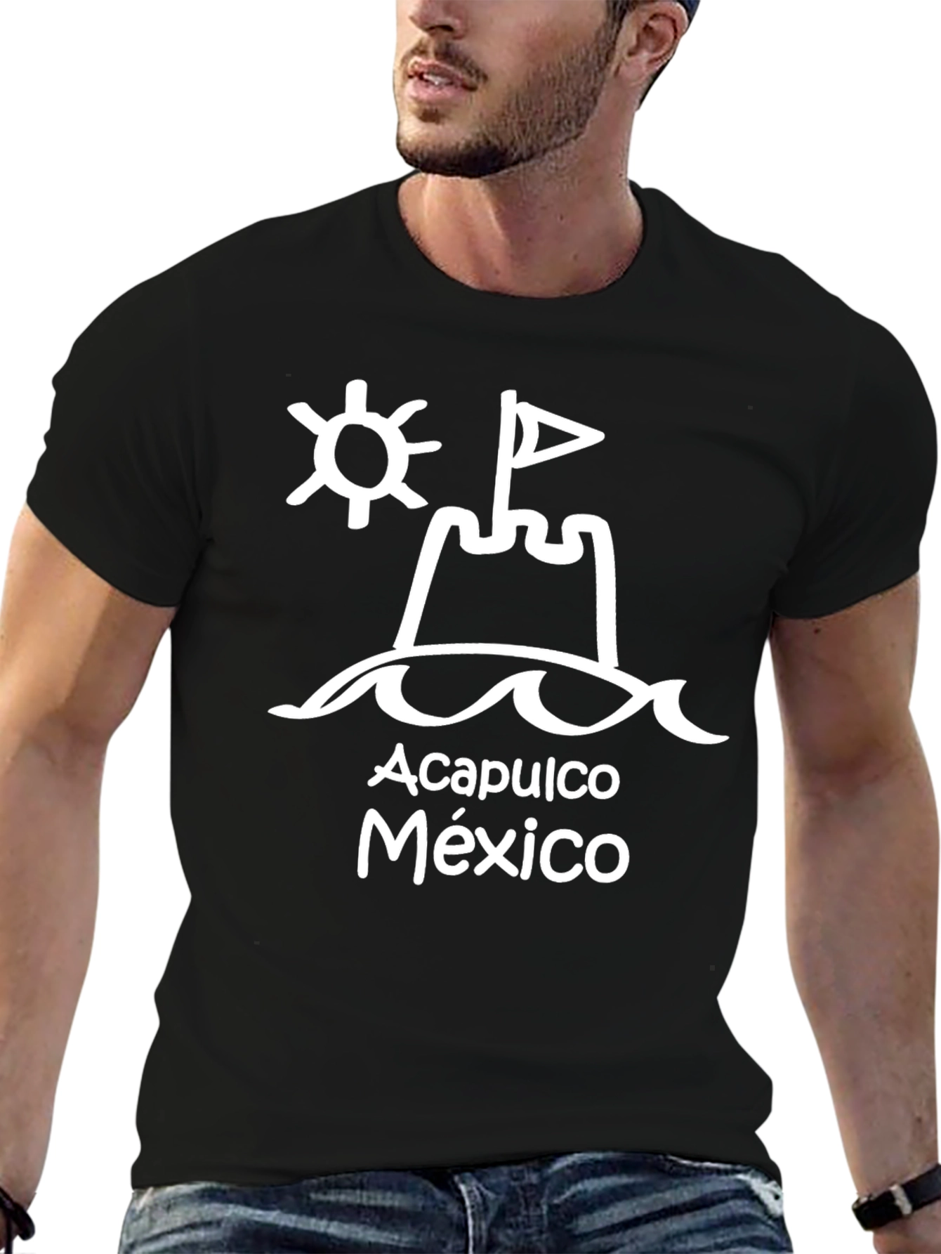 Acapulco Mexico Black Graphic T-Shirt
