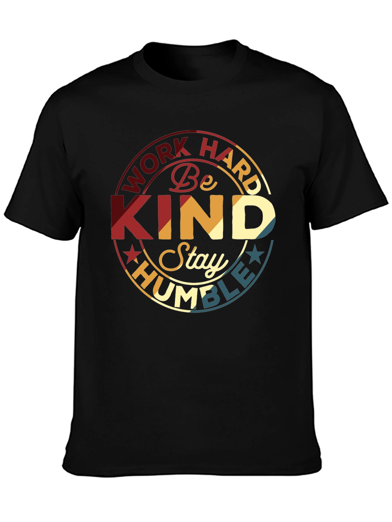 Work Hard Be Kind T-Shirt - Retro Design