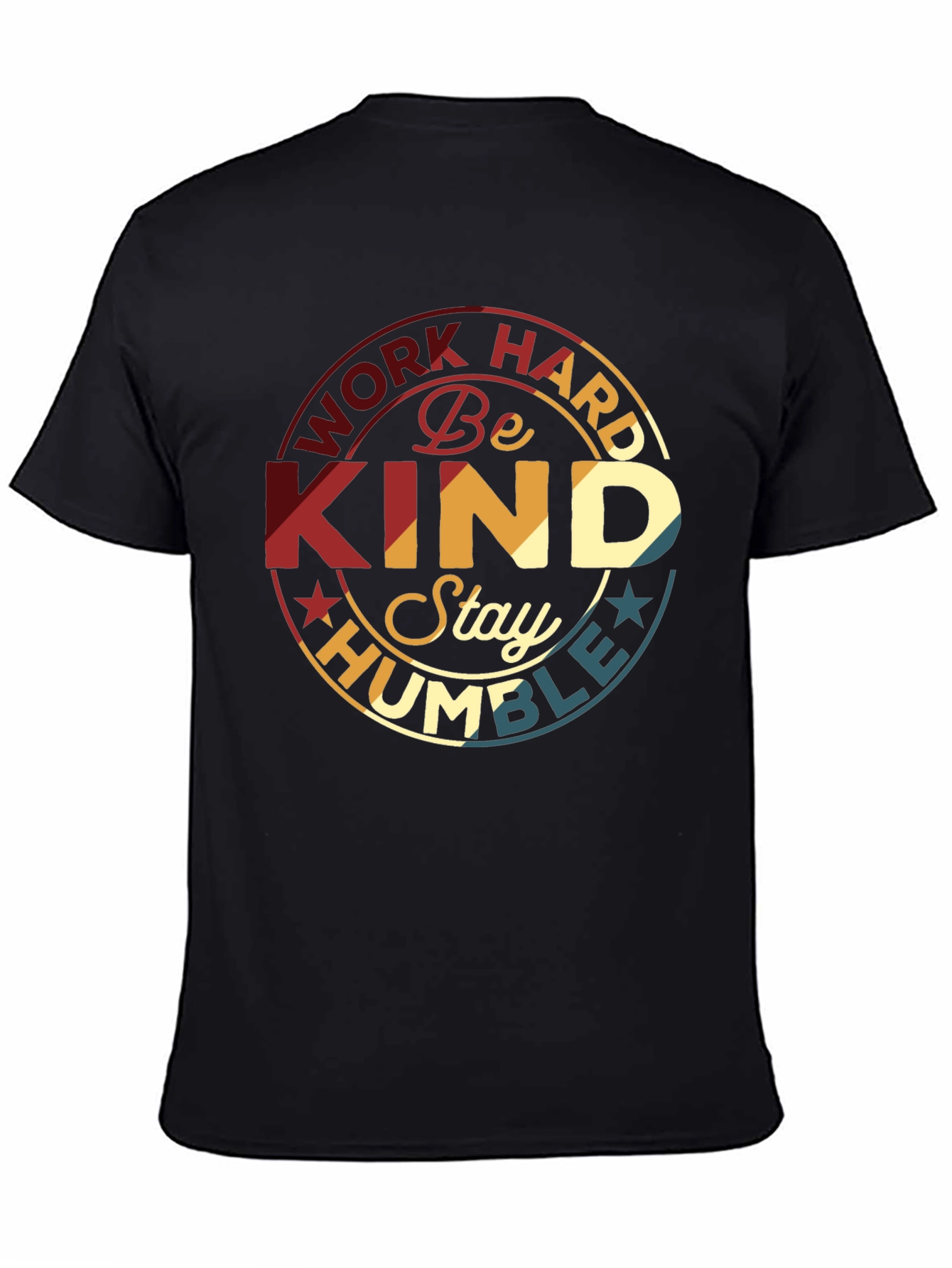 Work Hard Be Kind T-Shirt - Retro Design