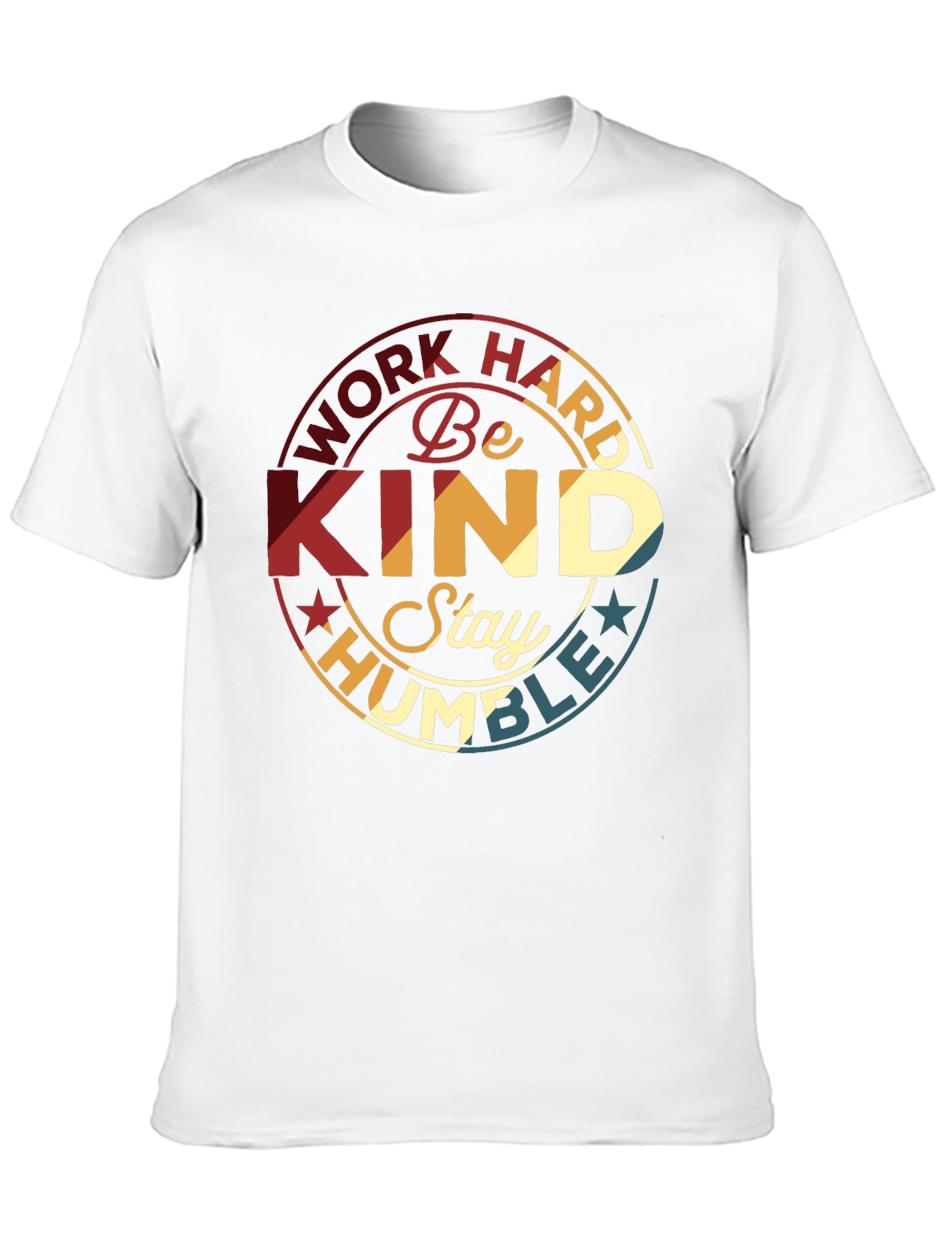 Work Hard Be Kind T-Shirt - Retro Design