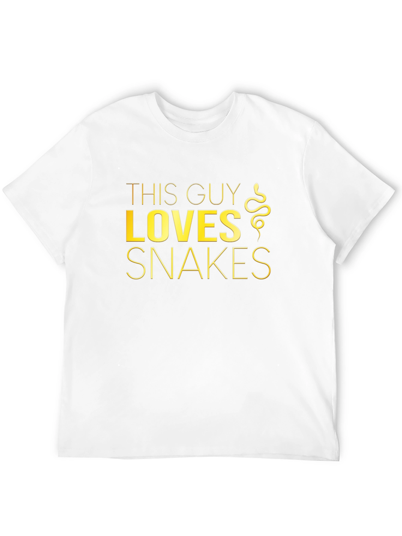 This Guy Loves Snakes T-Shirt - Mens Black Tee