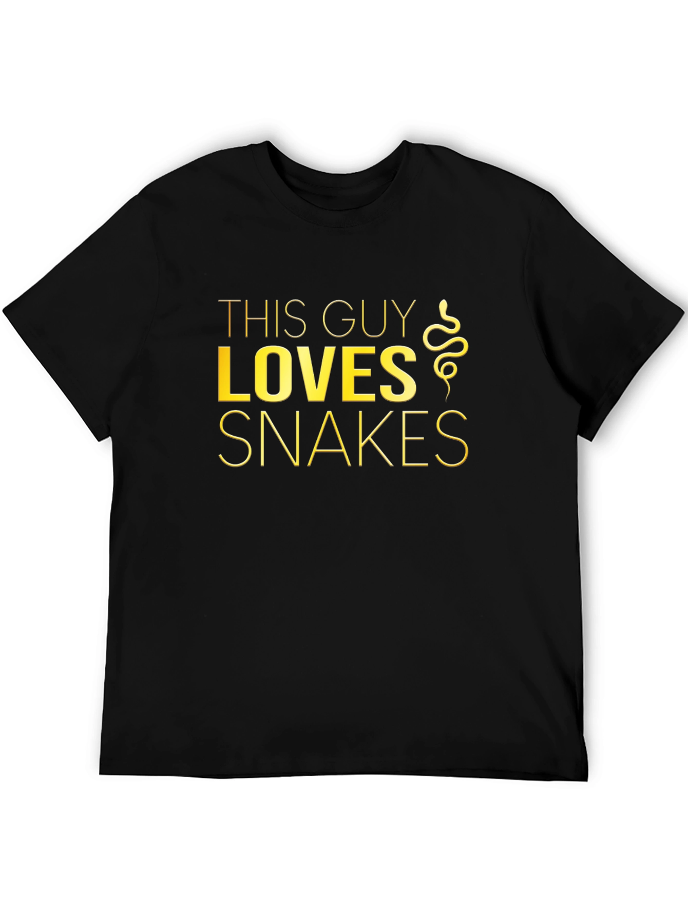 This Guy Loves Snakes T-Shirt - Mens Black Tee
