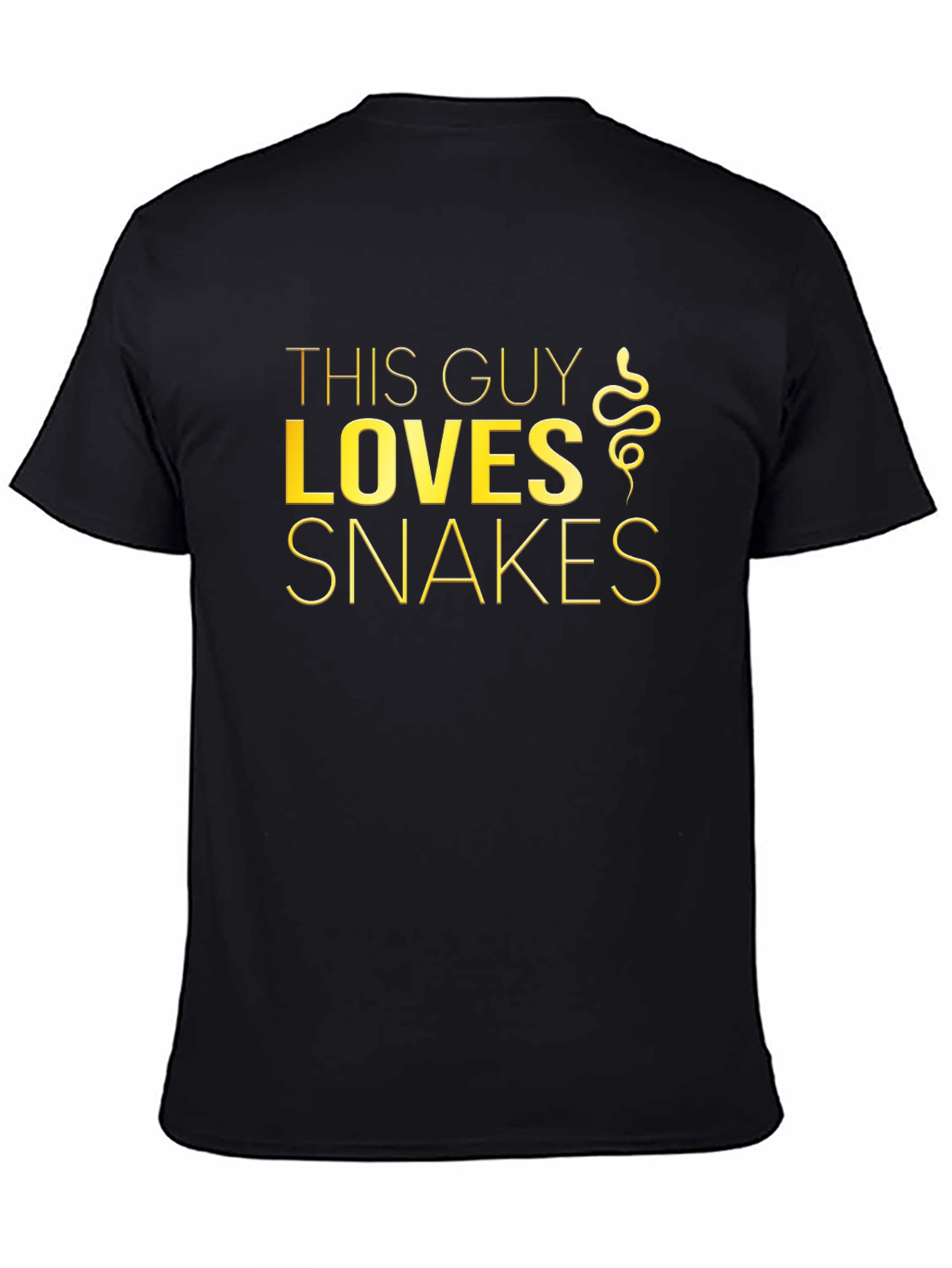 This Guy Loves Snakes T-Shirt - Mens Black Tee