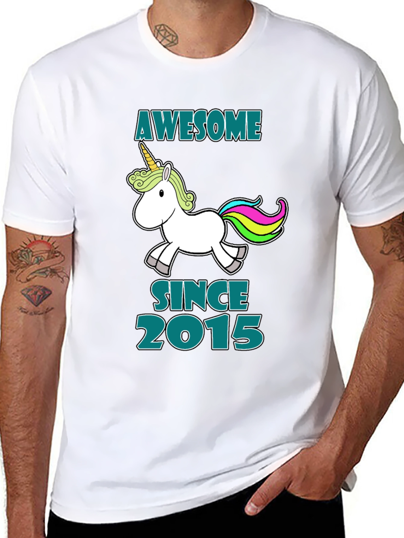 Awesome Since 2015 Unicorn T-Shirt