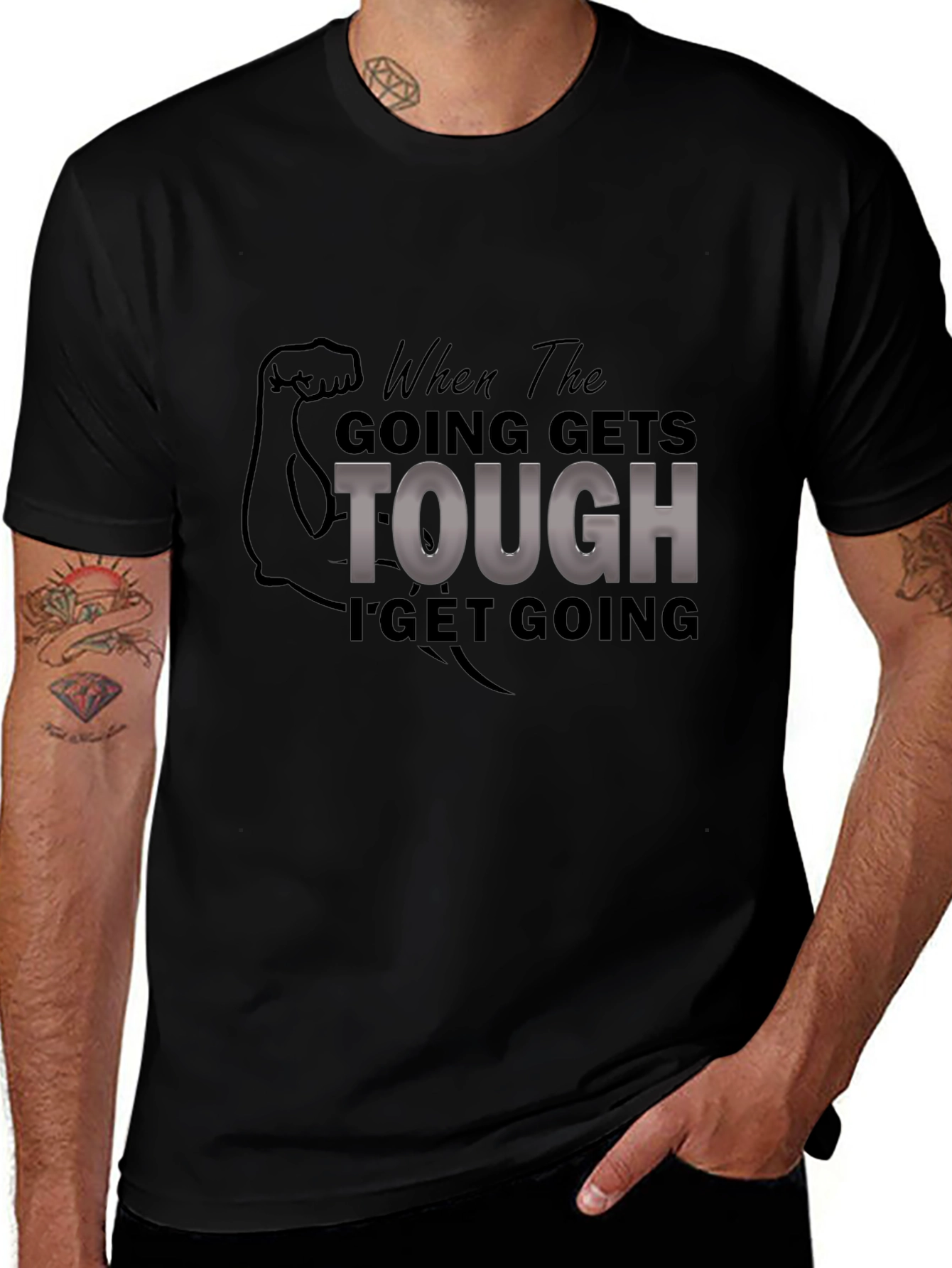 Motivational When The Going Gets Tough Graphic Tee