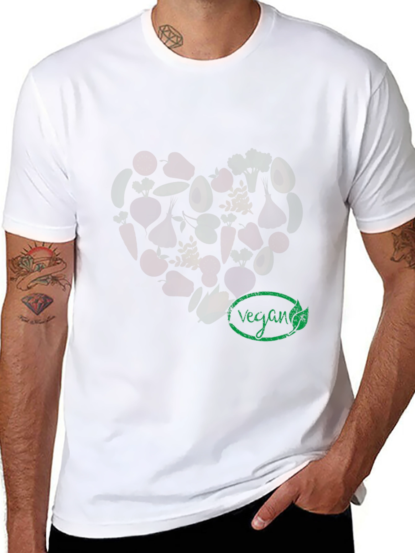 Vegan Heart T-Shirt - Unisex Graphic Tee
