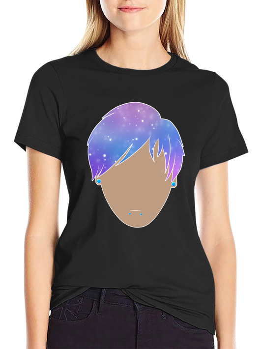 Galaxy Hair Graphic Tee - Modern Art T-Shirt