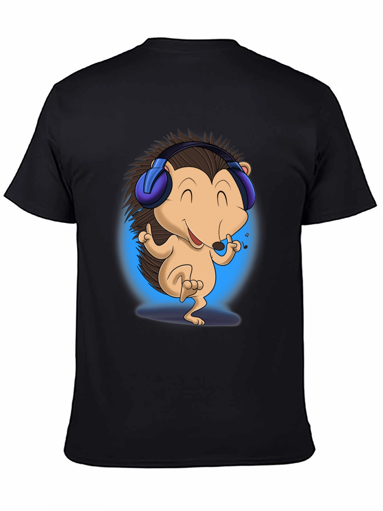 Cool Hedgehog Music Lover T-Shirt
