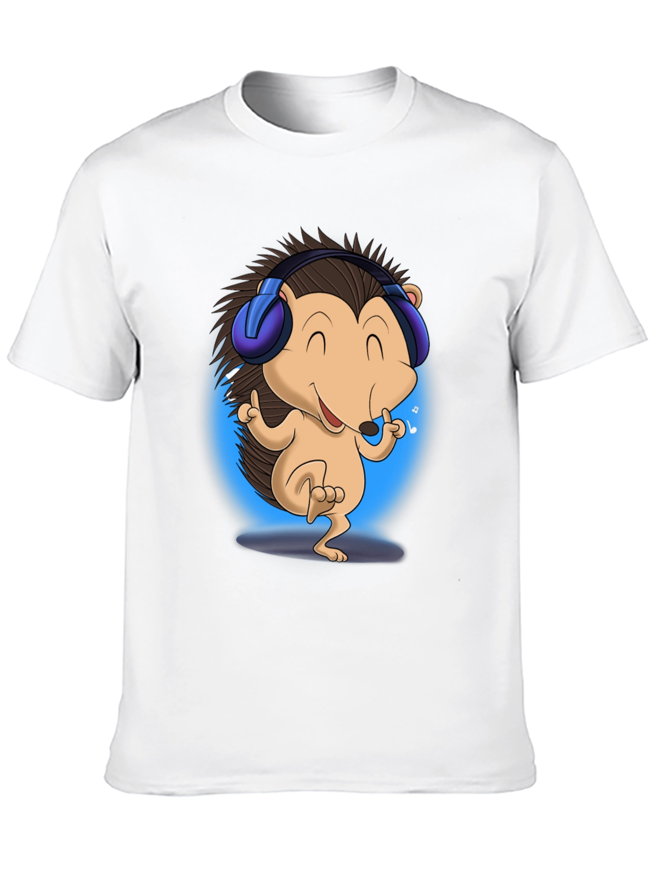Cool Hedgehog Music Lover T-Shirt