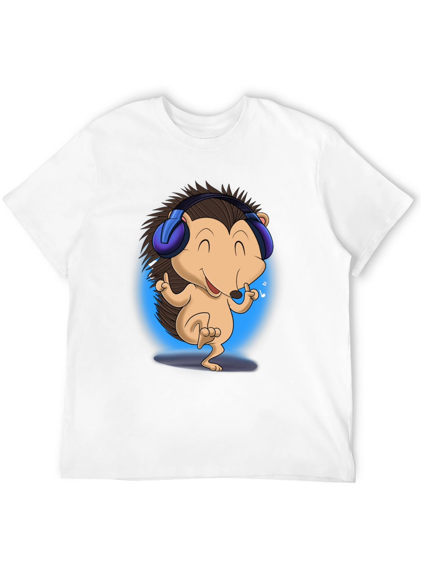 Cool Hedgehog Music Lover T-Shirt