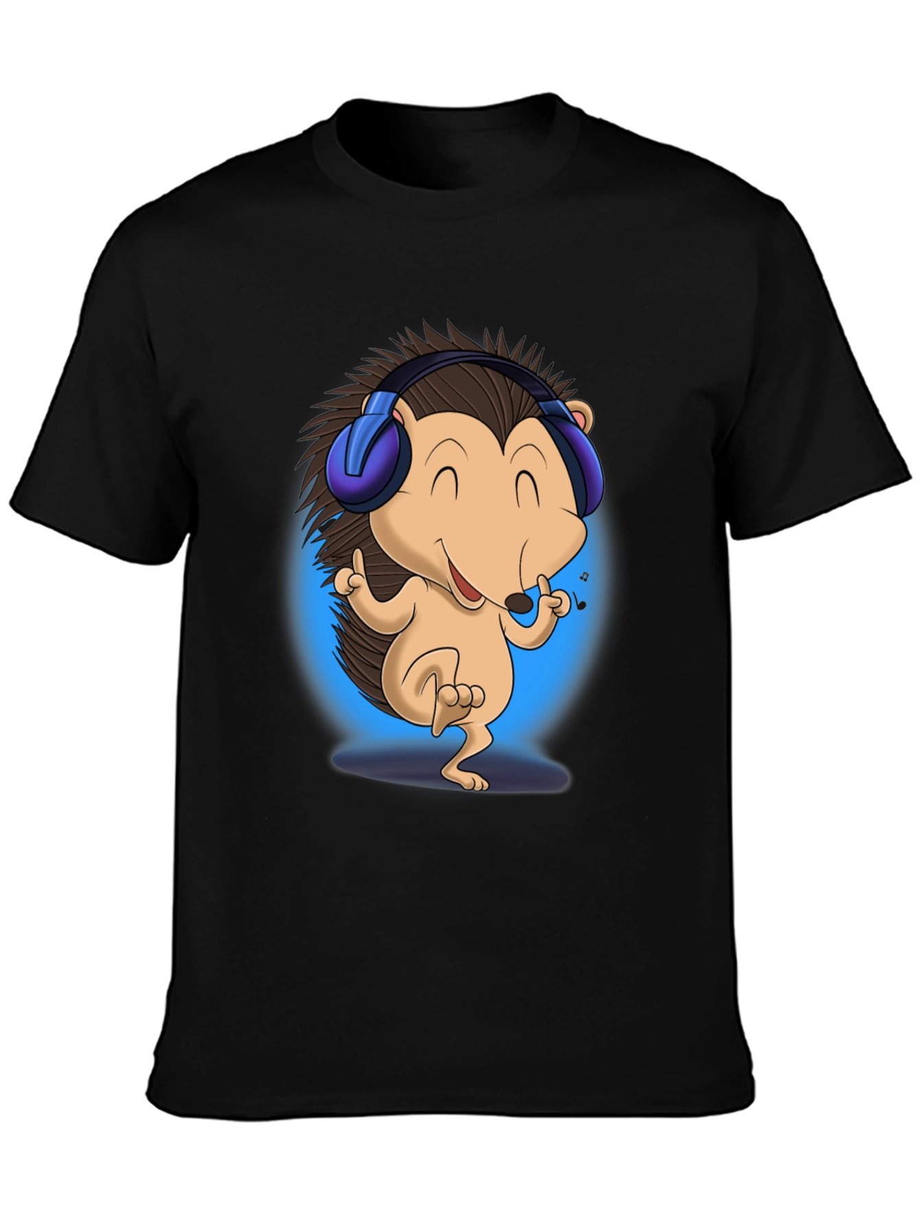 Cool Hedgehog Music Lover T-Shirt