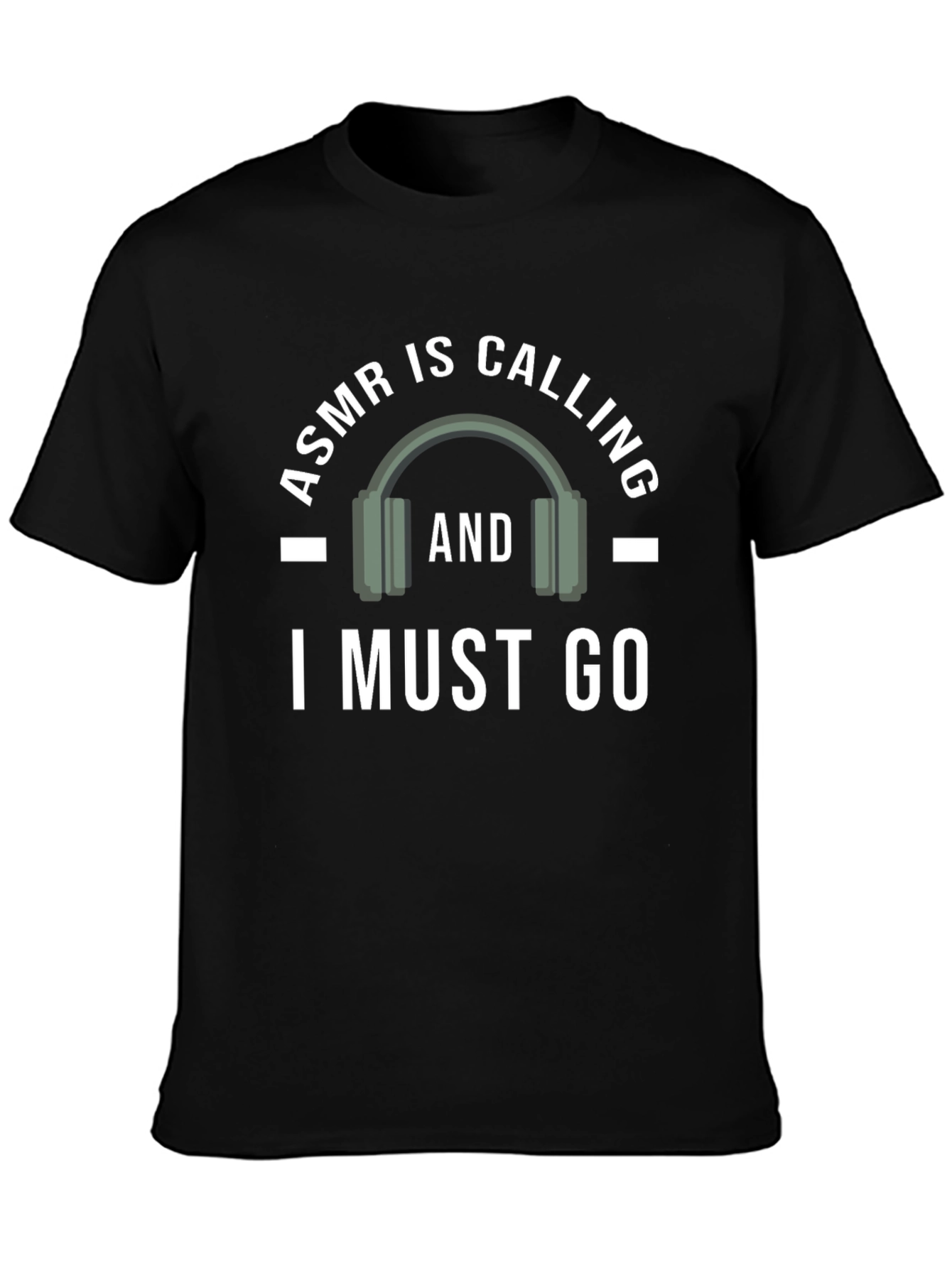 ASMR Calling Funny Black T-Shirt
