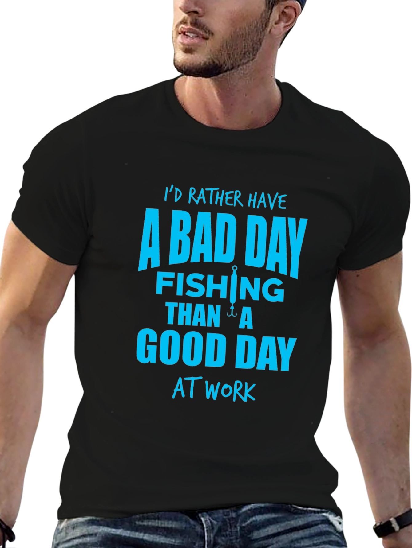Funny Fishing T-Shirt - A Bad Day Fishing