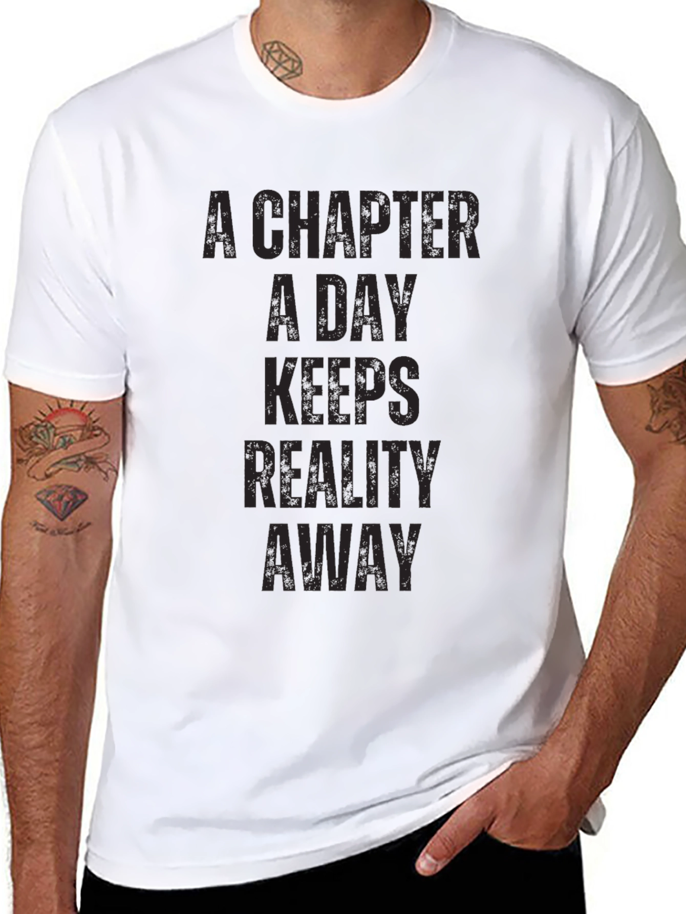 A Chapter A Day T-Shirt - Black Novelty Tee