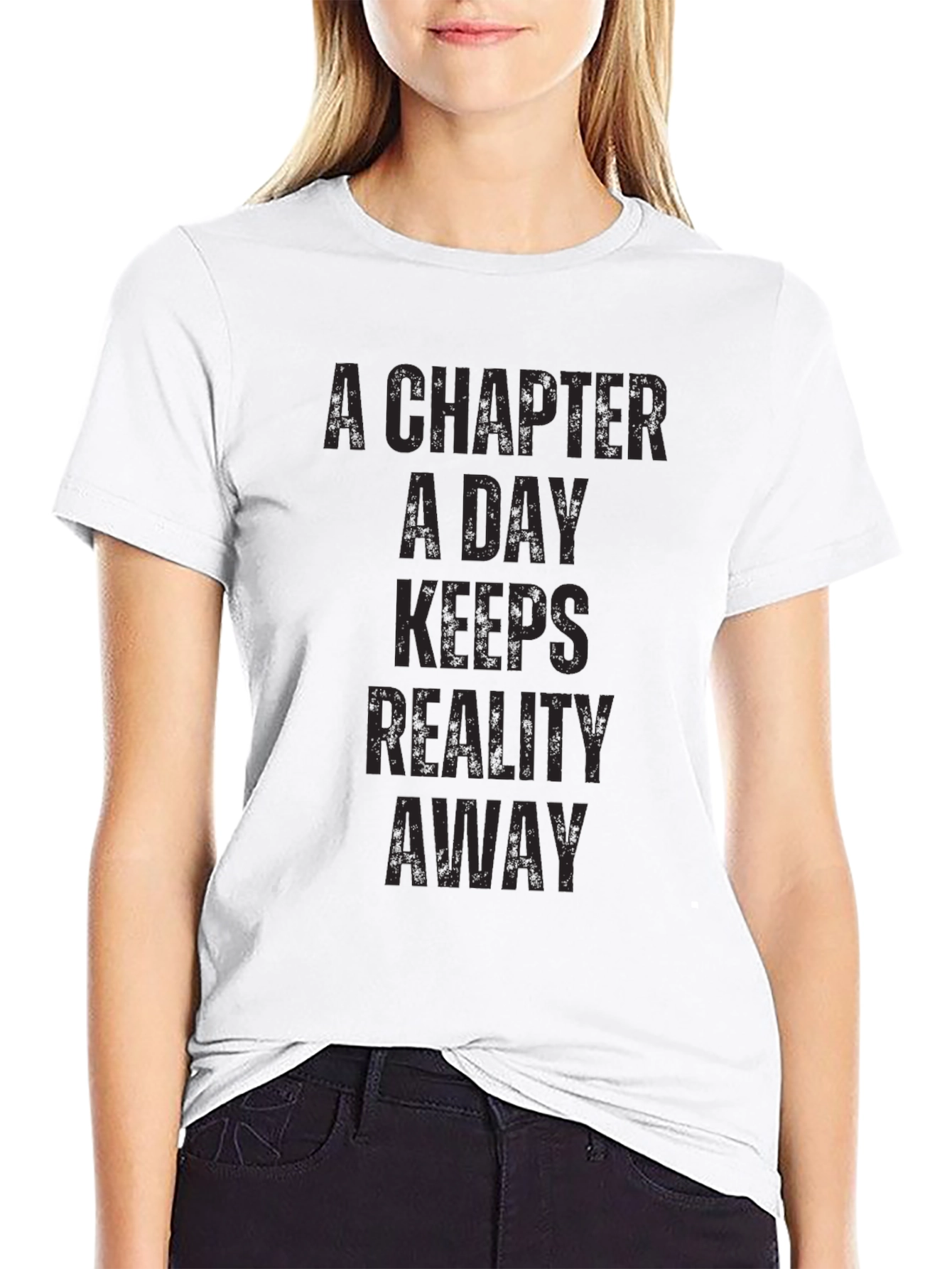 A Chapter A Day T-Shirt - Black Novelty Tee