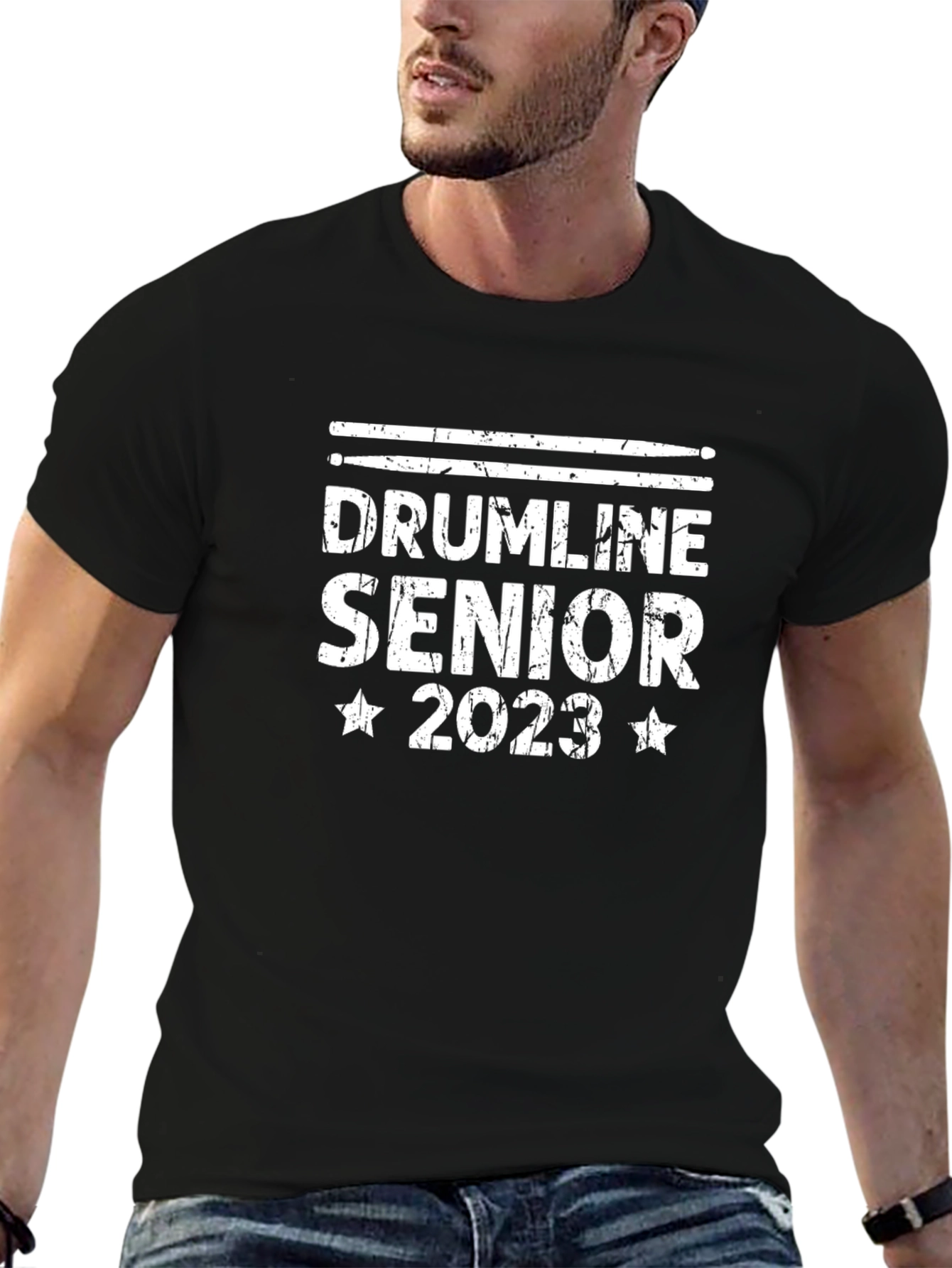 Drumline Senior 2023 Black T-Shirt
