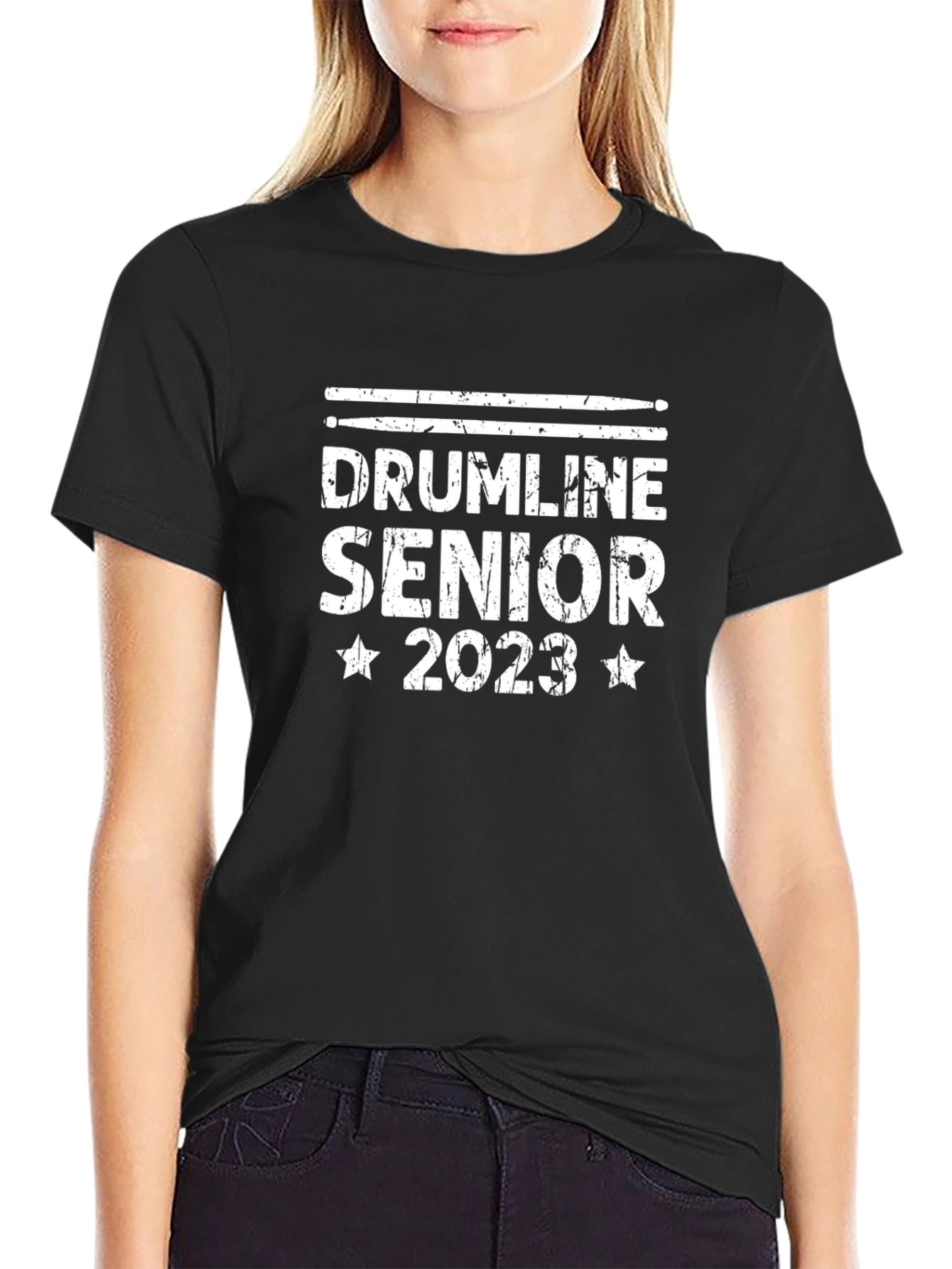 Drumline Senior 2023 Black T-Shirt