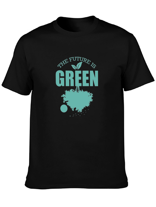 Eco-Friendly The Future is Green Graphic T-Shirt