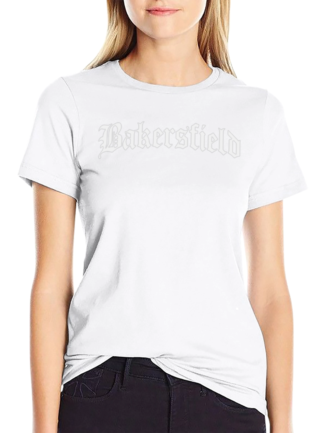 Bakersfield Graphic Tee - Black Cotton T-Shirt