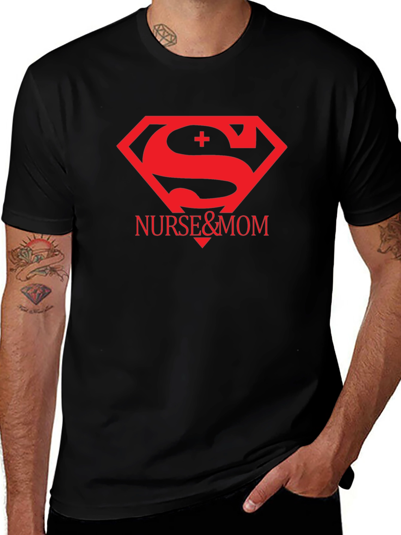 Nurse & Mom Superhero T-Shirt