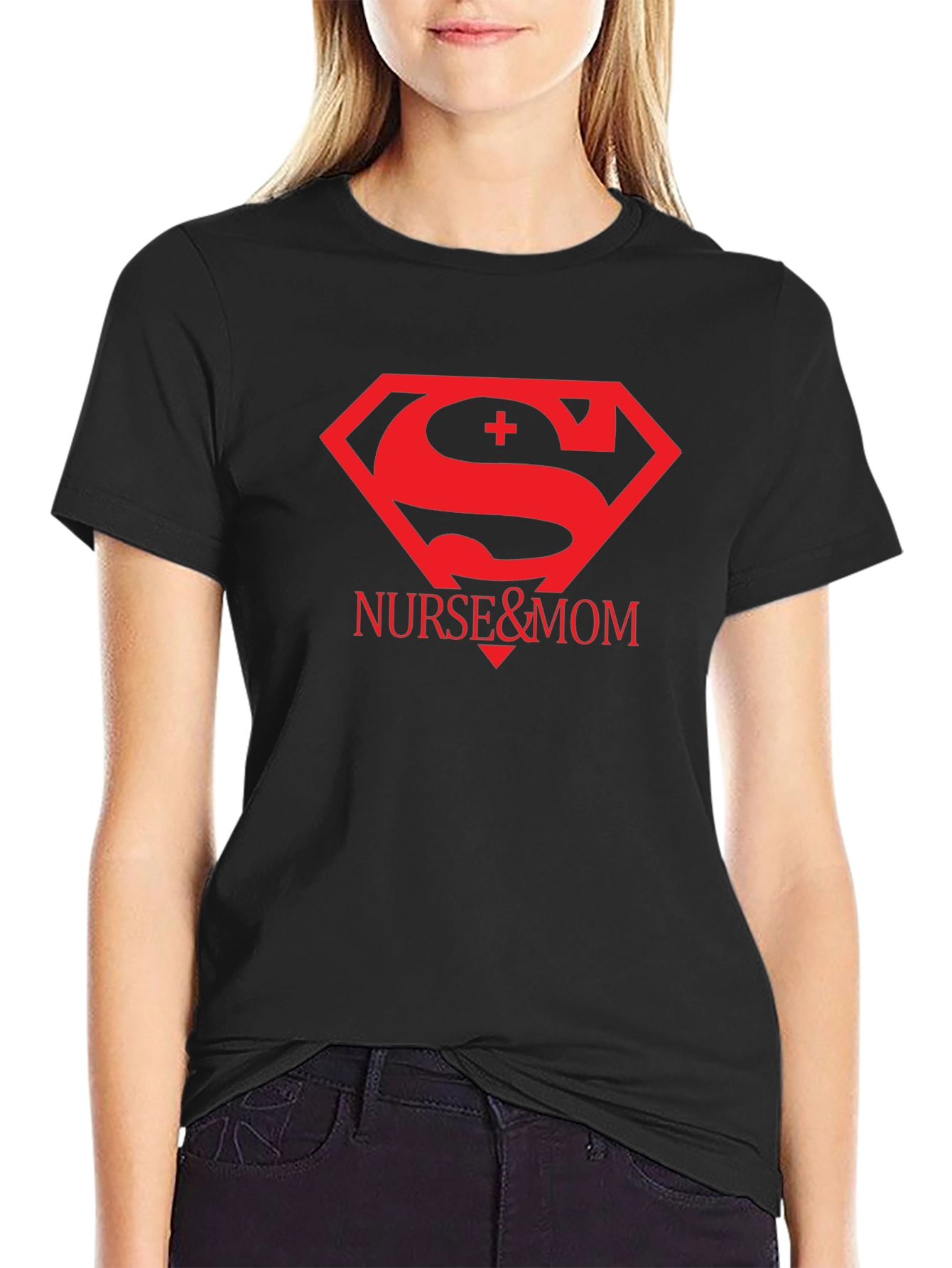 Nurse & Mom Superhero T-Shirt