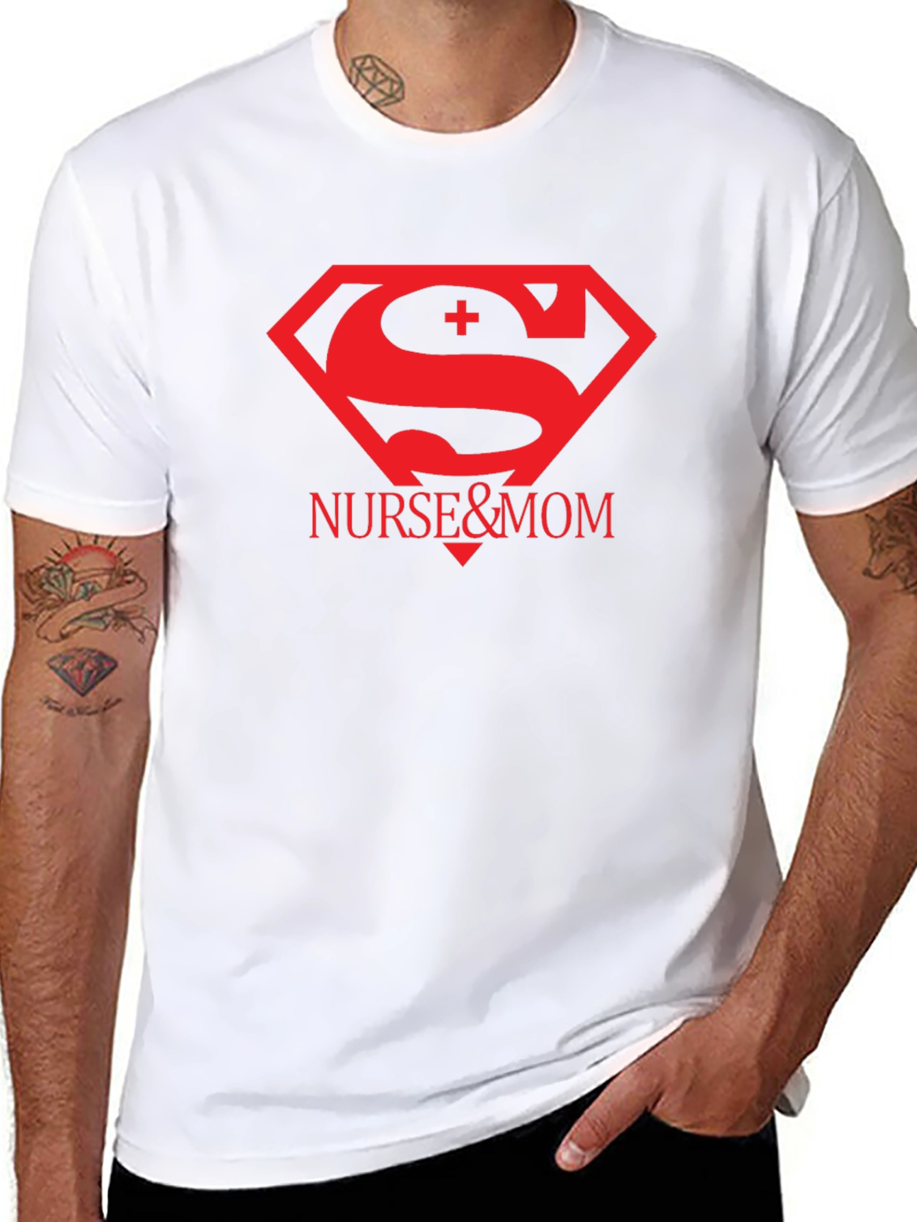 Nurse & Mom Superhero T-Shirt