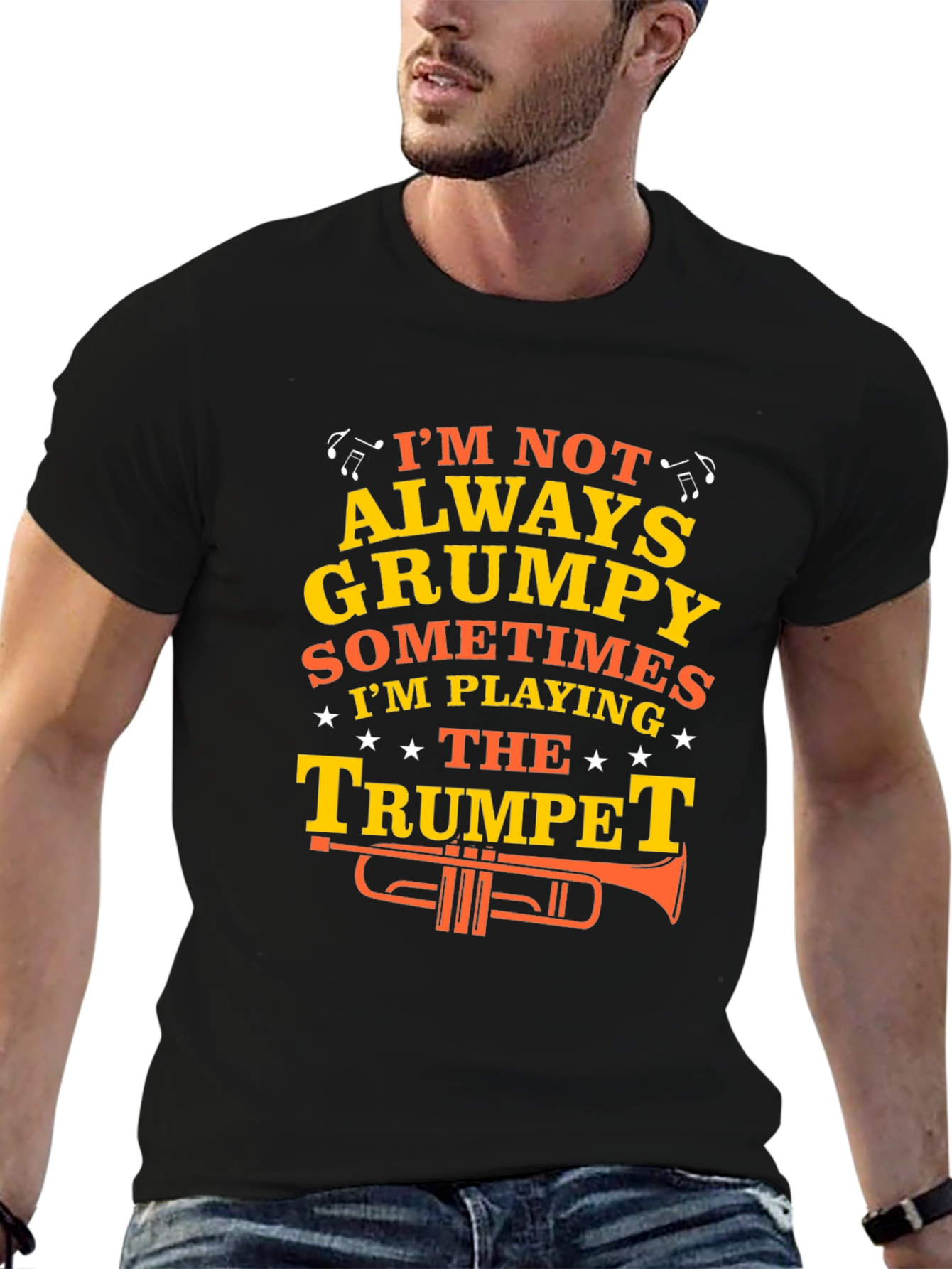 Grumpy Trumpet Player T-Shirt - Funny Musician Tee