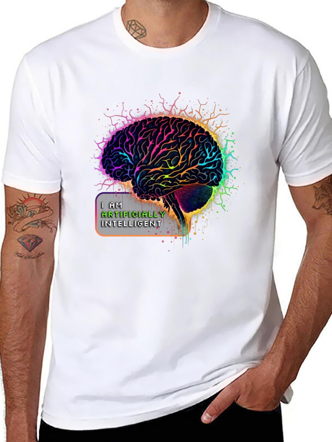 AI Brain T-Shirt: I Am Artificially Intelligent