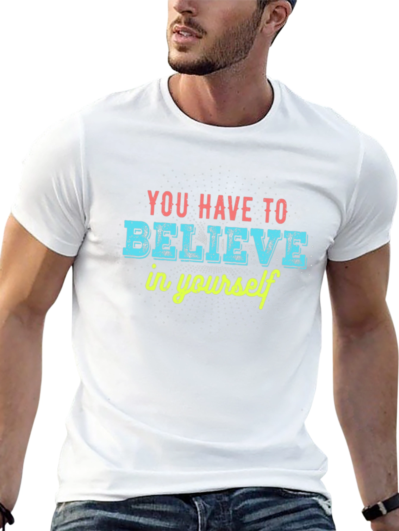 Believe in Yourself Graphic Tee - Motivational Black T-Shirt