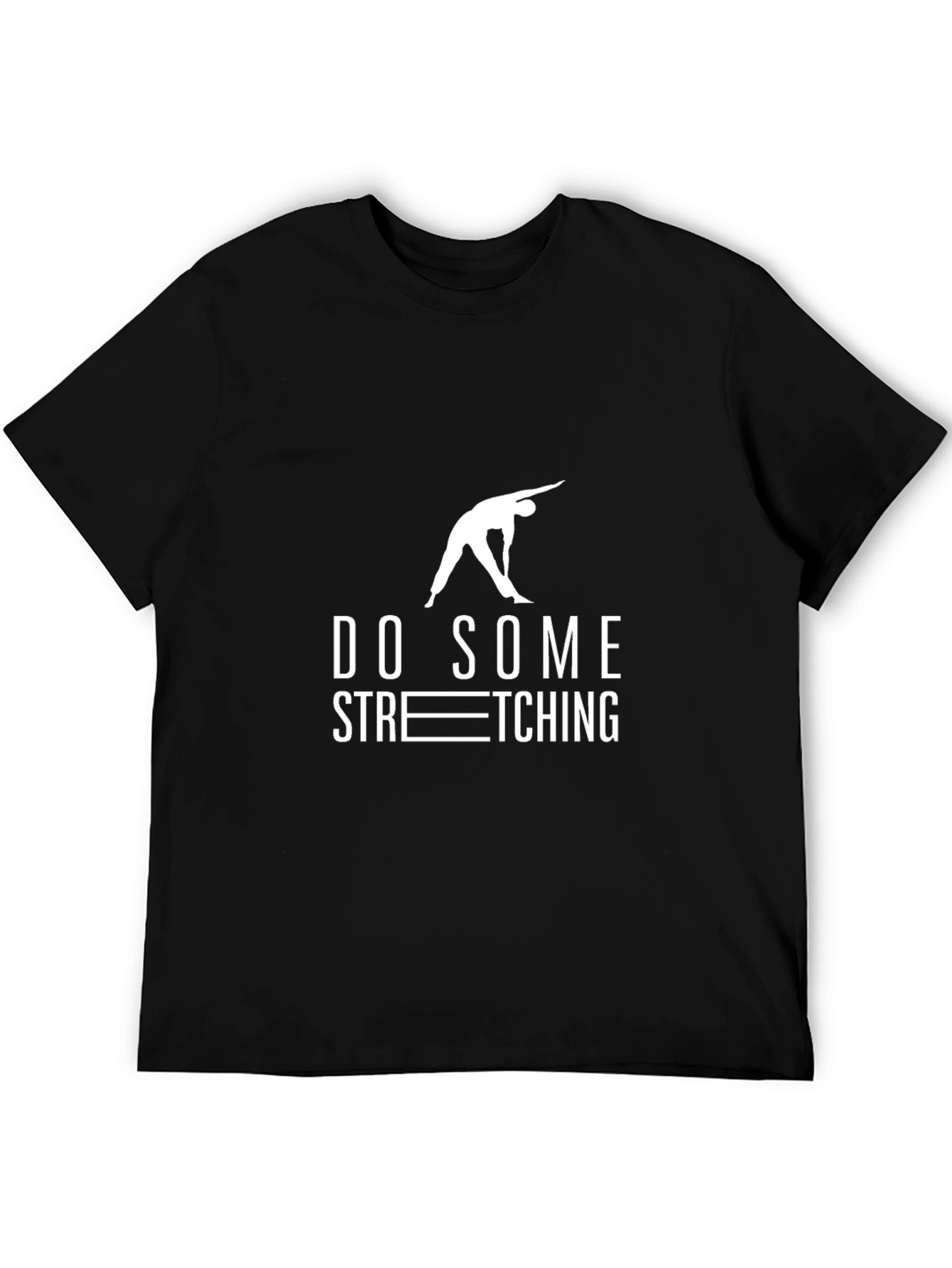 Do Some Stretching Graphic Tee - Black Casual Shirt