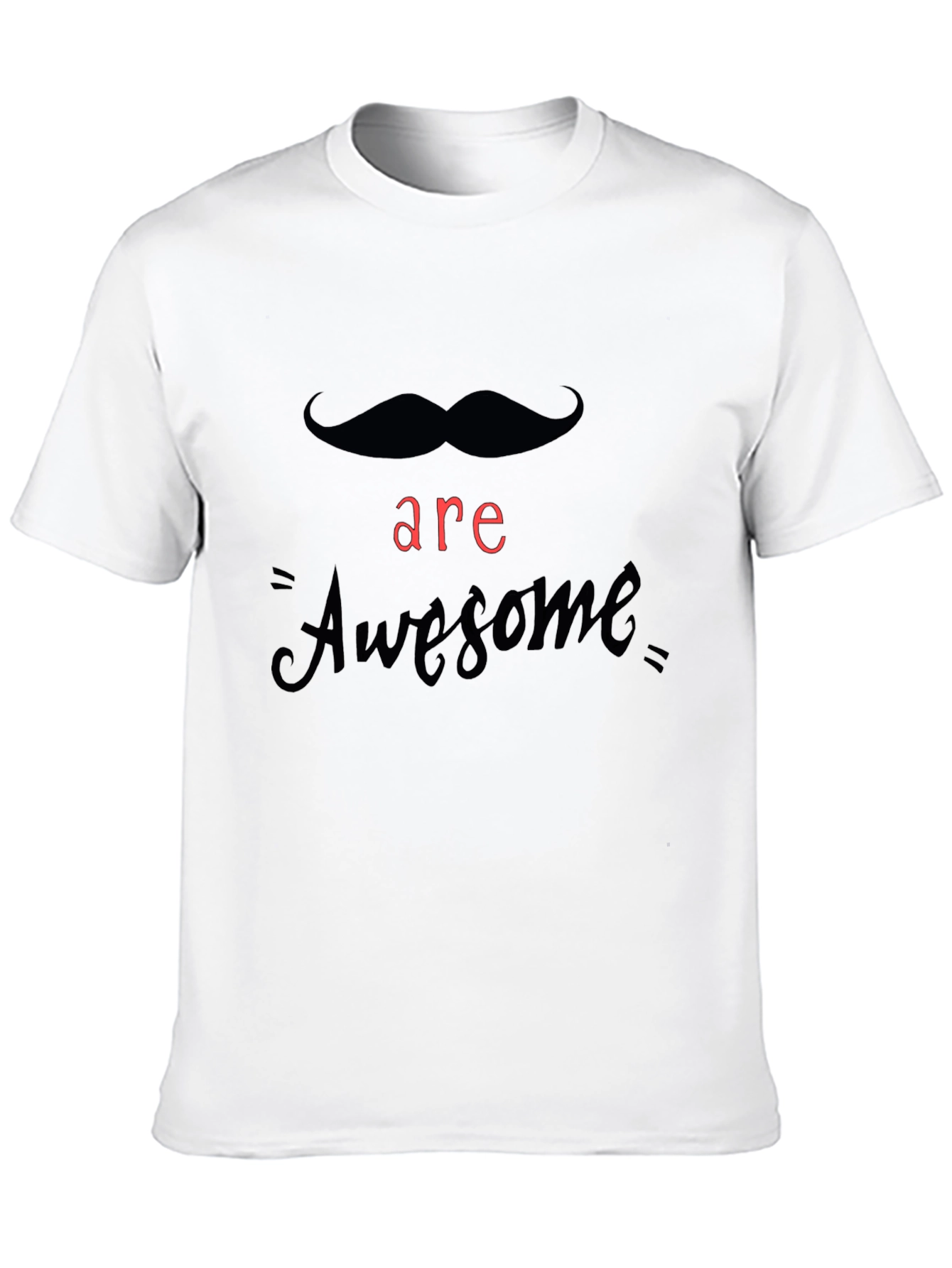 Mustache are Awesome Graphic Mens Tee