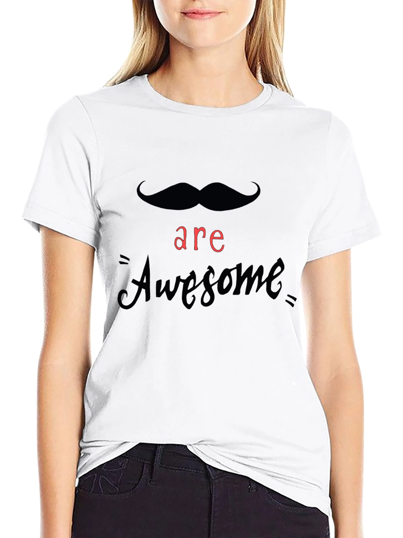 Mustache are Awesome Graphic Mens Tee