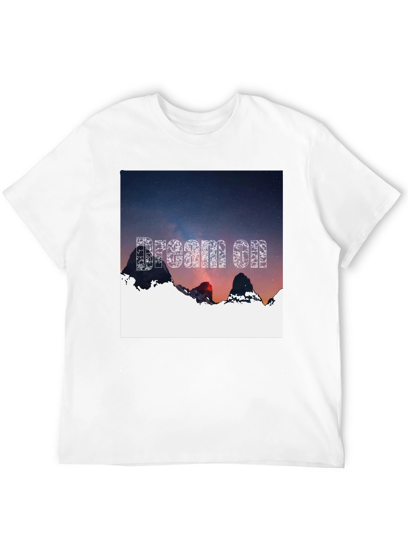 Dream On Graphic Tee - Black Cotton T-Shirt