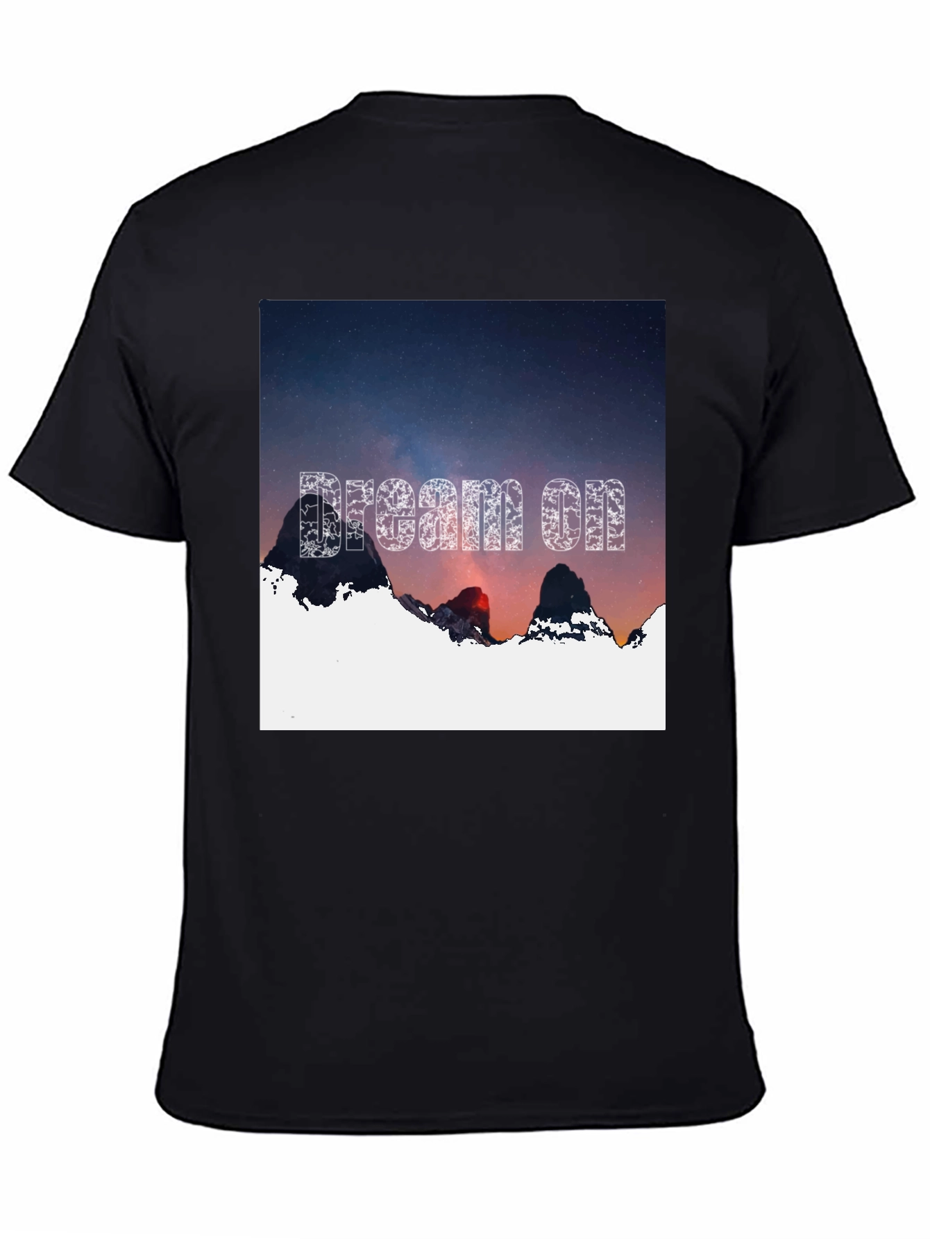 Dream On Graphic Tee - Black Cotton T-Shirt