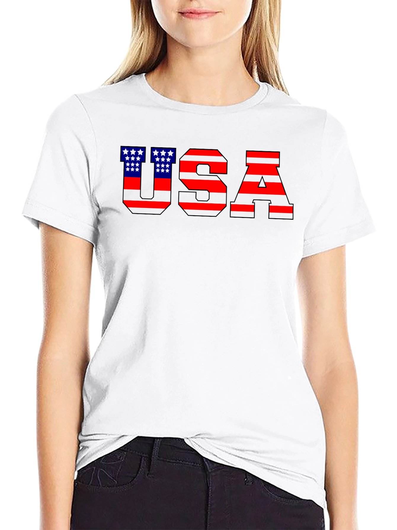 USA Patriotic T-Shirt - Red White and Blue