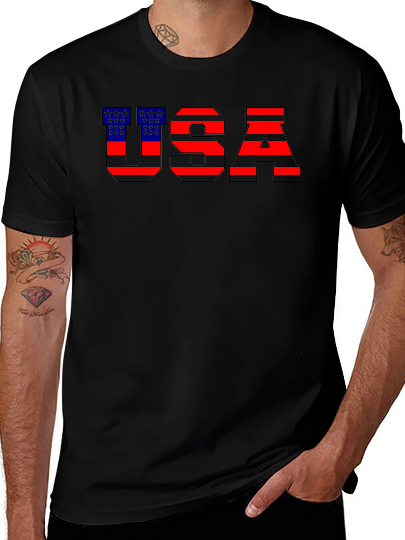USA Patriotic T-Shirt - Red White and Blue