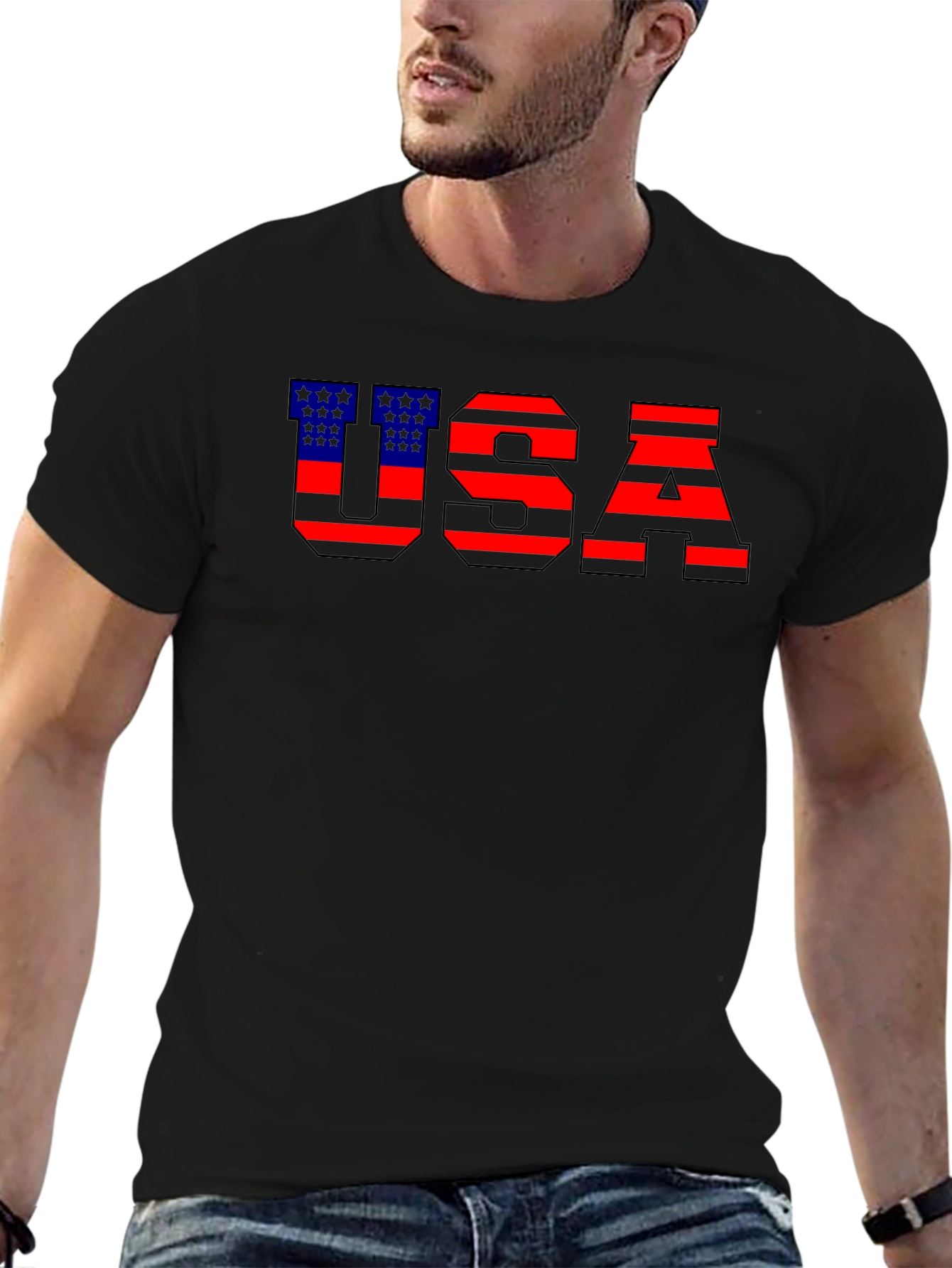 USA Patriotic T-Shirt - Red White and Blue