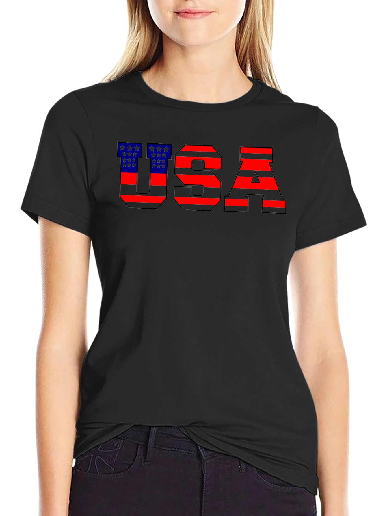 USA Patriotic T-Shirt - Red White and Blue