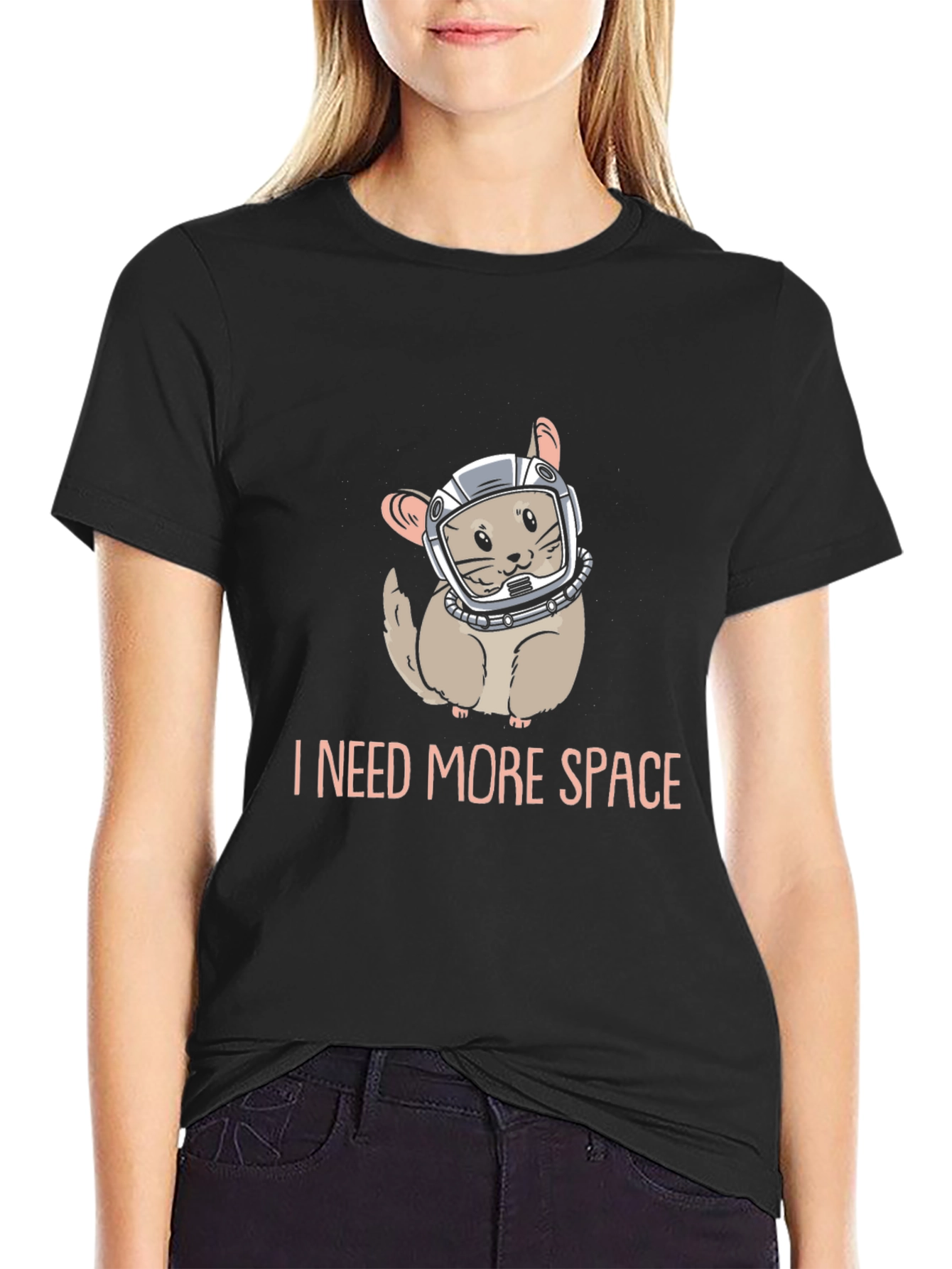 Space Chinchilla Graphic T-Shirt
